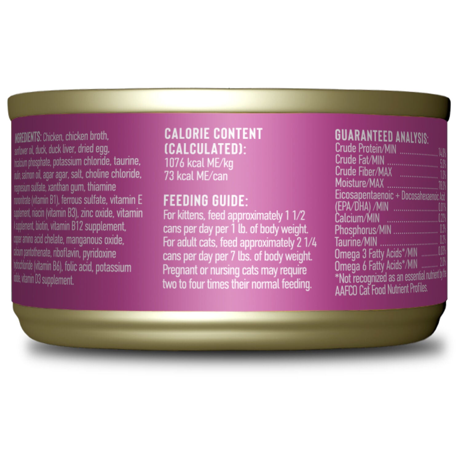 Tiki Cat Baby Pate, Wet Cat Food, Chicken, Duck & Duck Liver, 2.4-Oz Can
