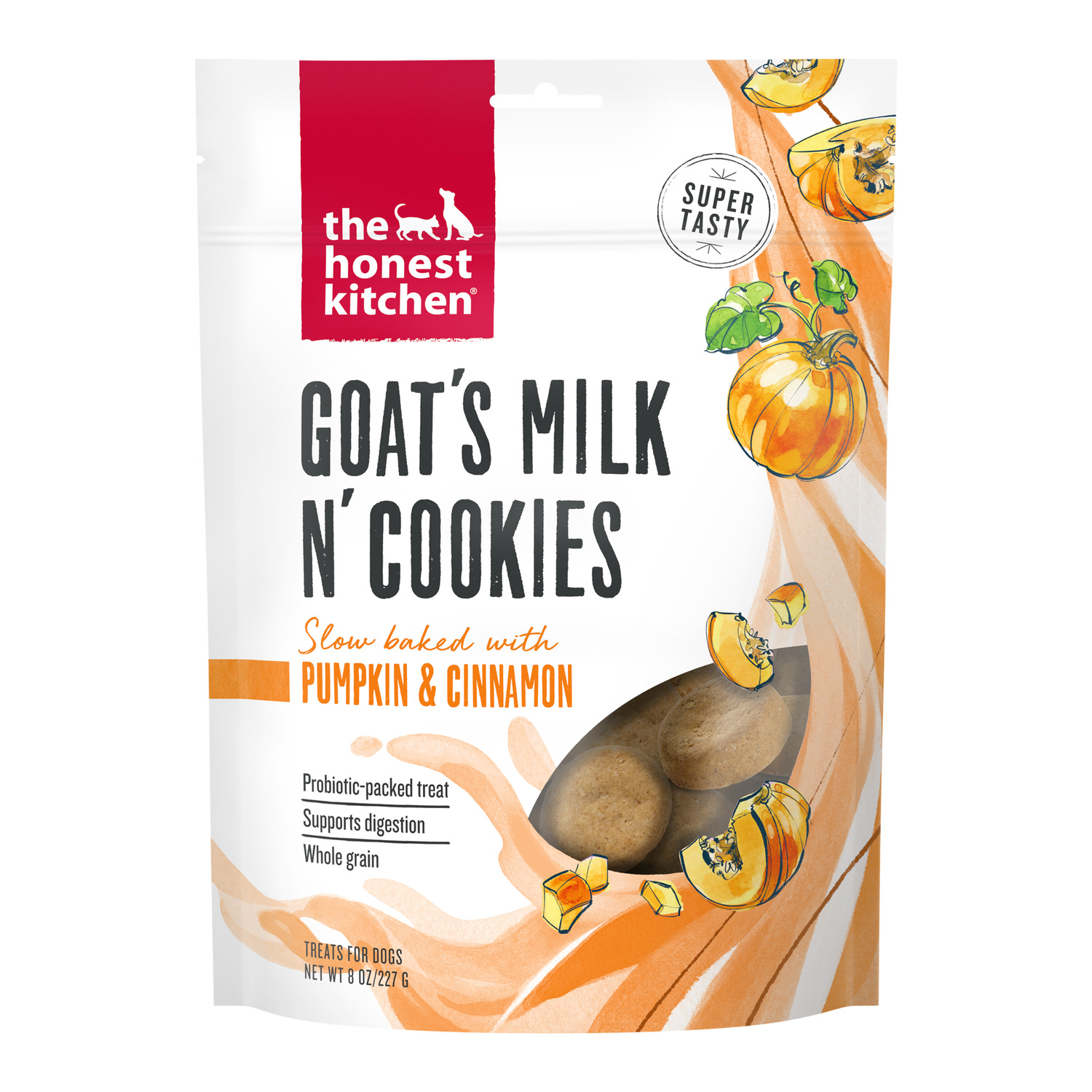 The Honest Kitchen Goat's Milk N' Cookies Slow Baked With Pumpkin Biscuit Dog Treats