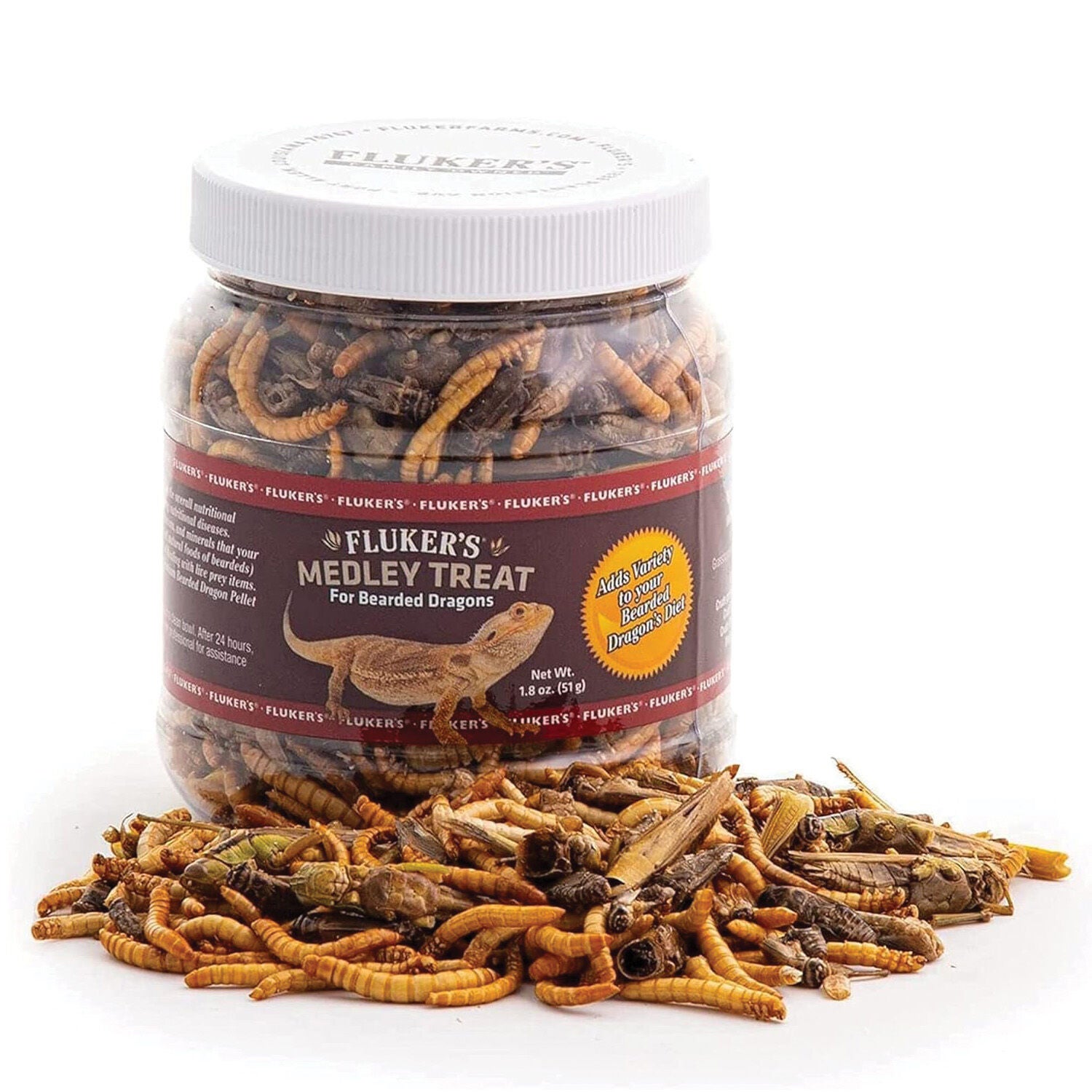 Fluker's Freeze Dried Medley Bearded Dragon Treat, 1.8-Oz