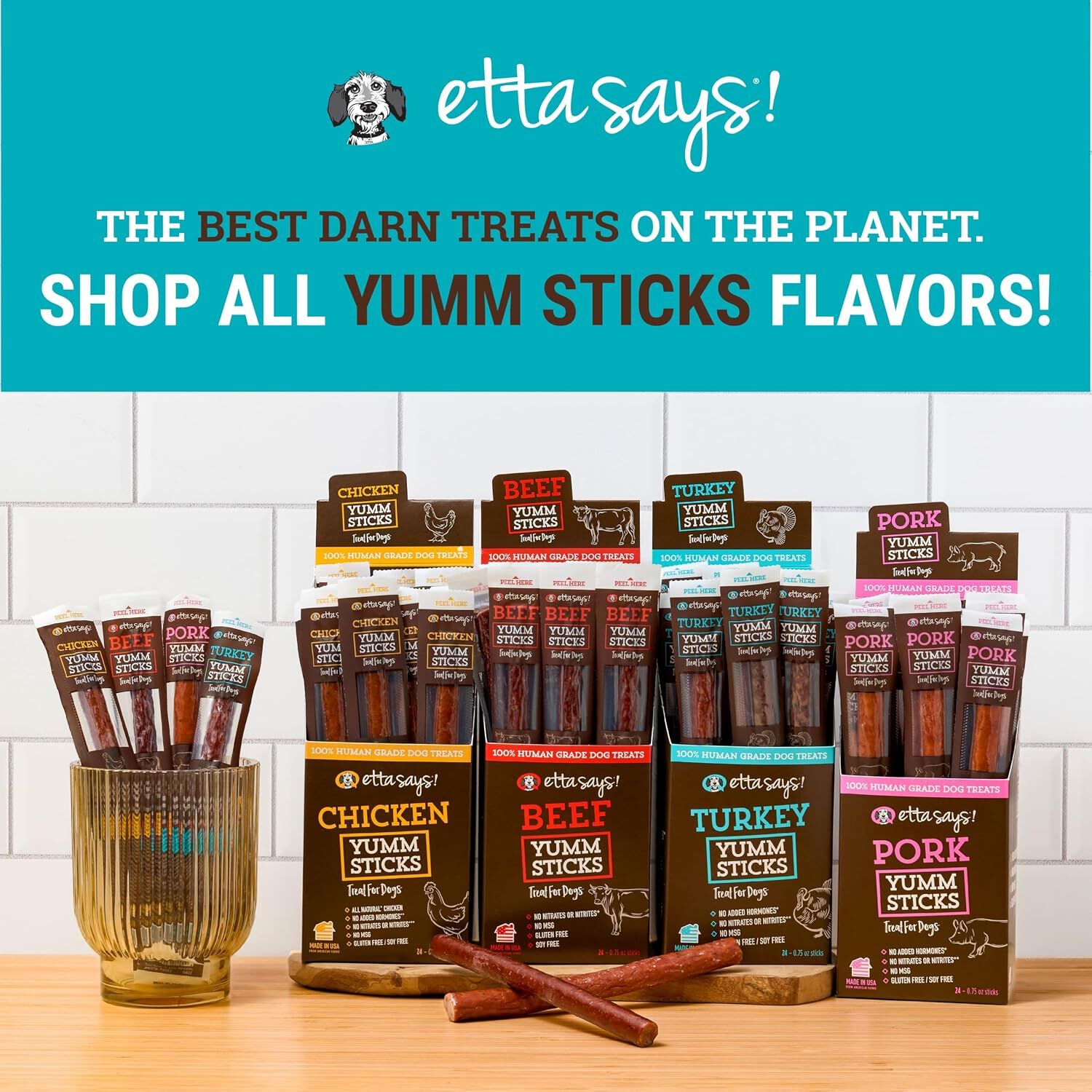 Etta Says! Turkey Yumm Stick Dog Treat, 1 Count