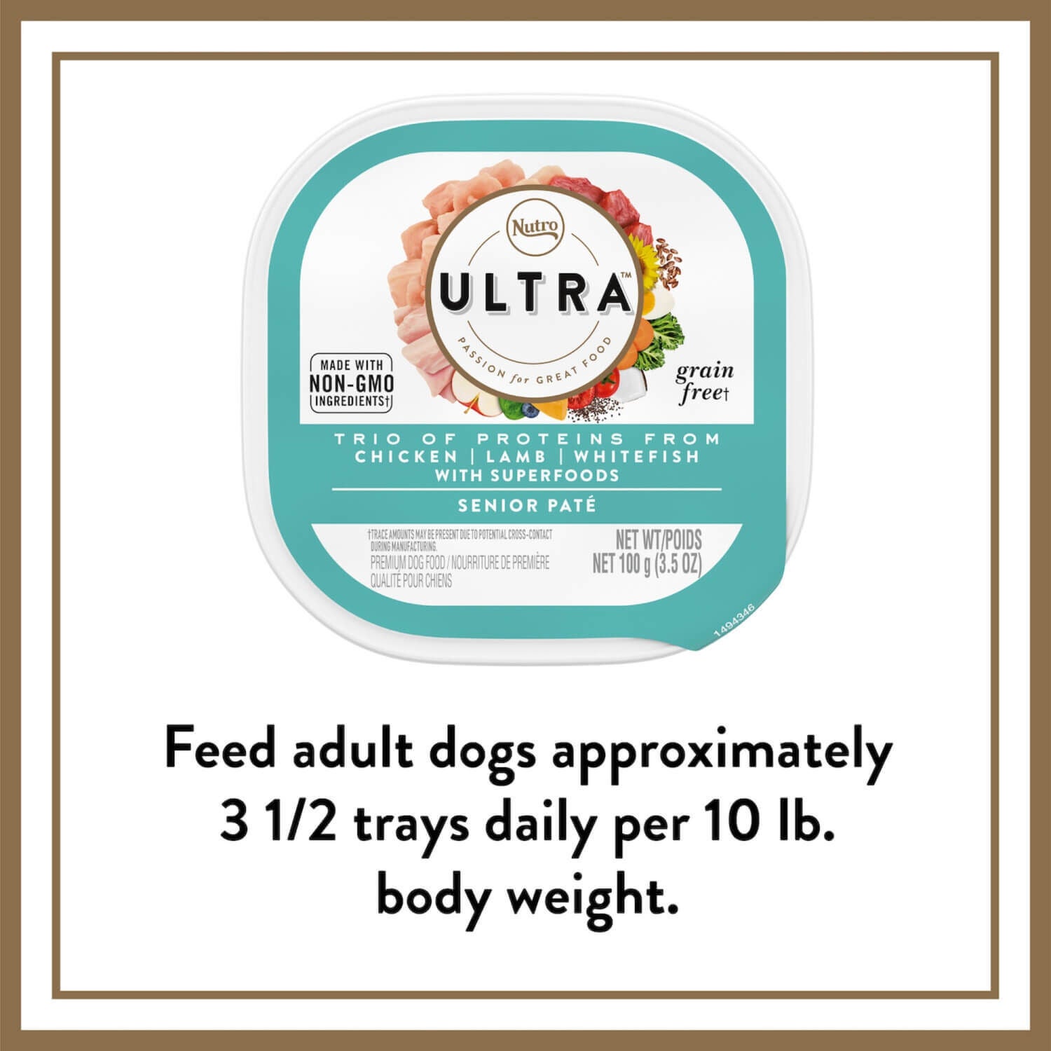 Nutro Ultra Senior Grain Free Trio Of Proteins Chicken, Lamb & Whitefish Pate Wet Dog Food