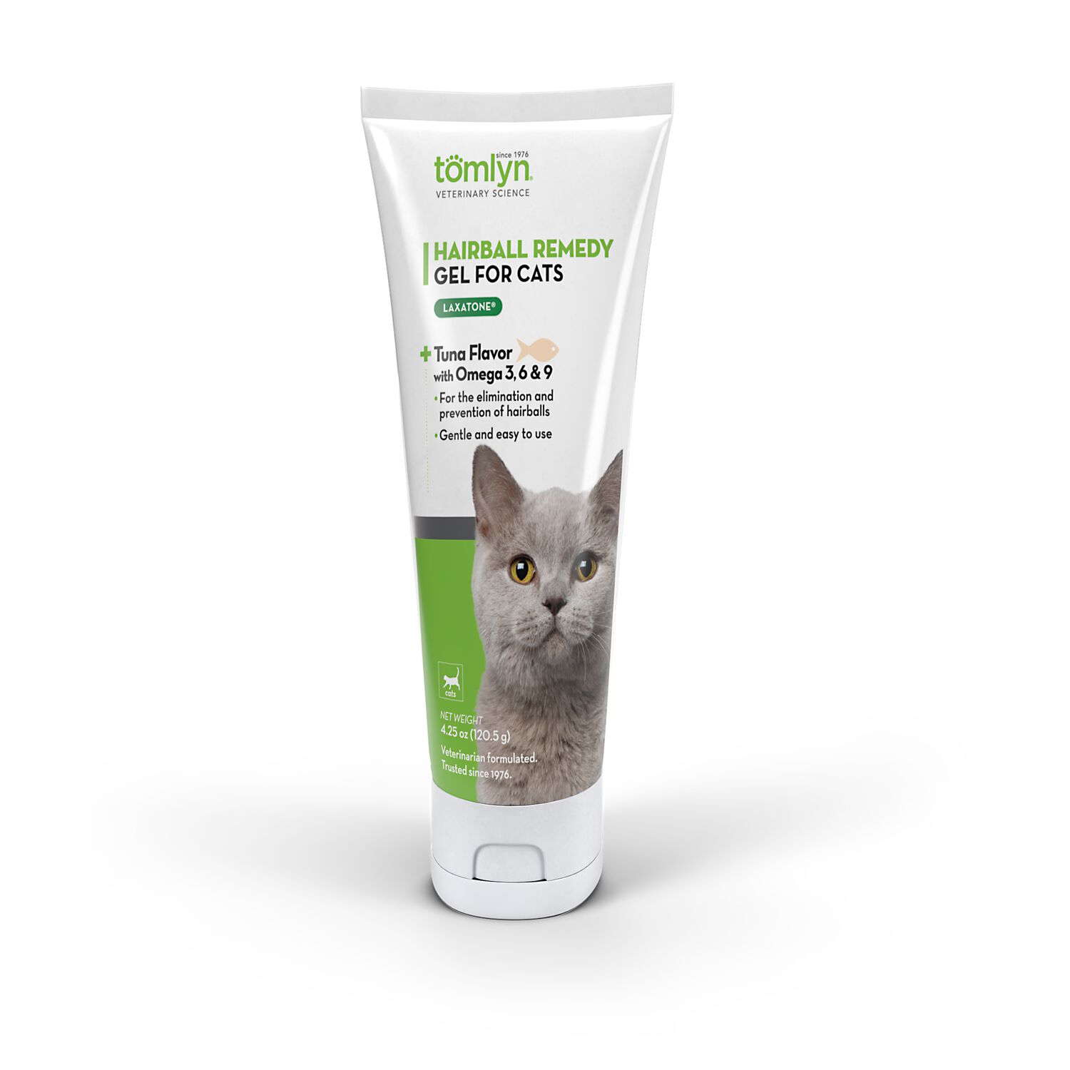 Tomlyn Laxatone Hairball Remedy Gel For Cats & Kittens, Tuna Flavor, 4.25-Oz Tube