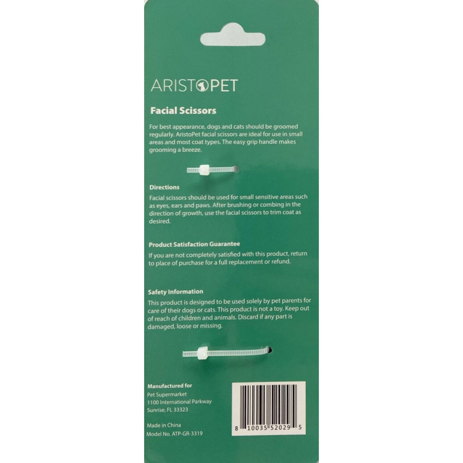 Aristopet Facial Scissors Dog Grooming Tool