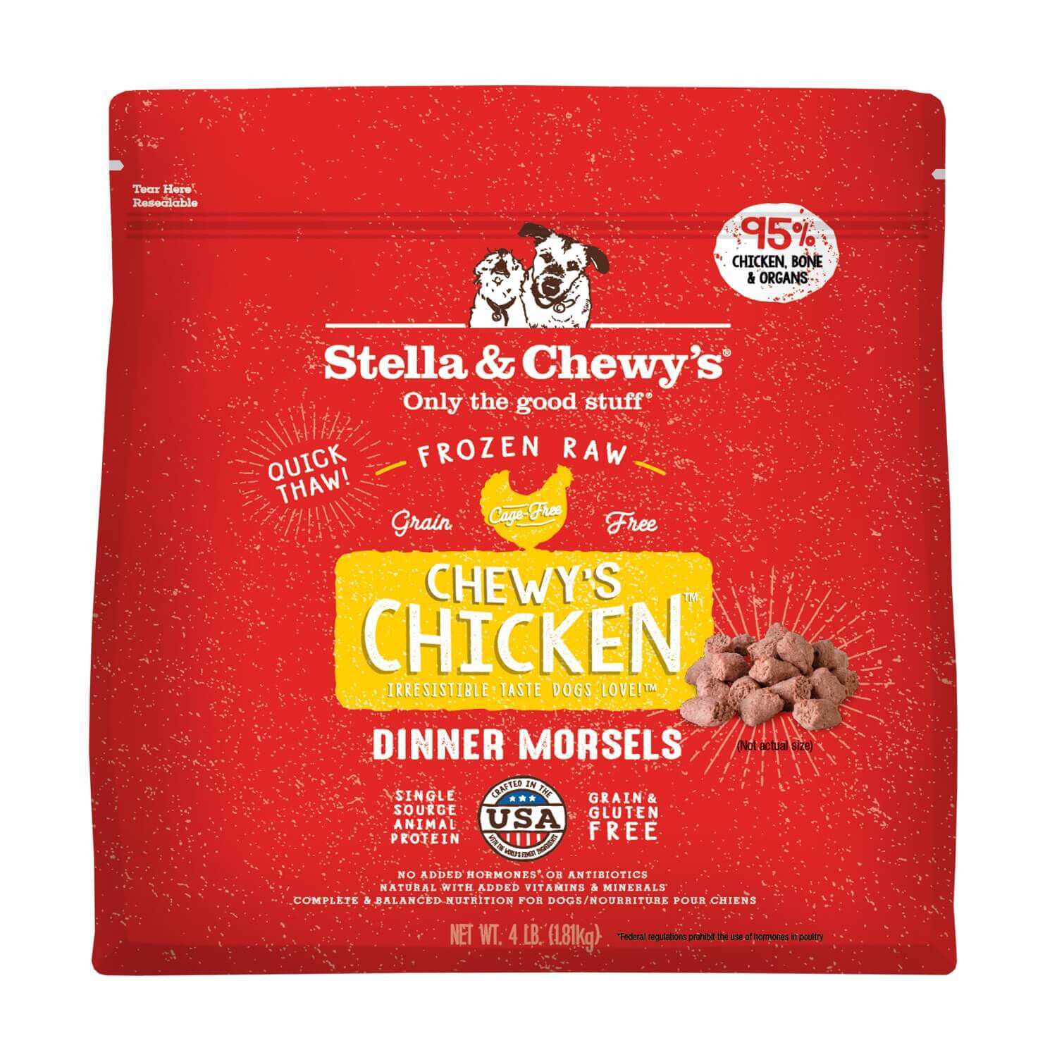 Chewy's Chicken Morsels  Frozen Dog Food