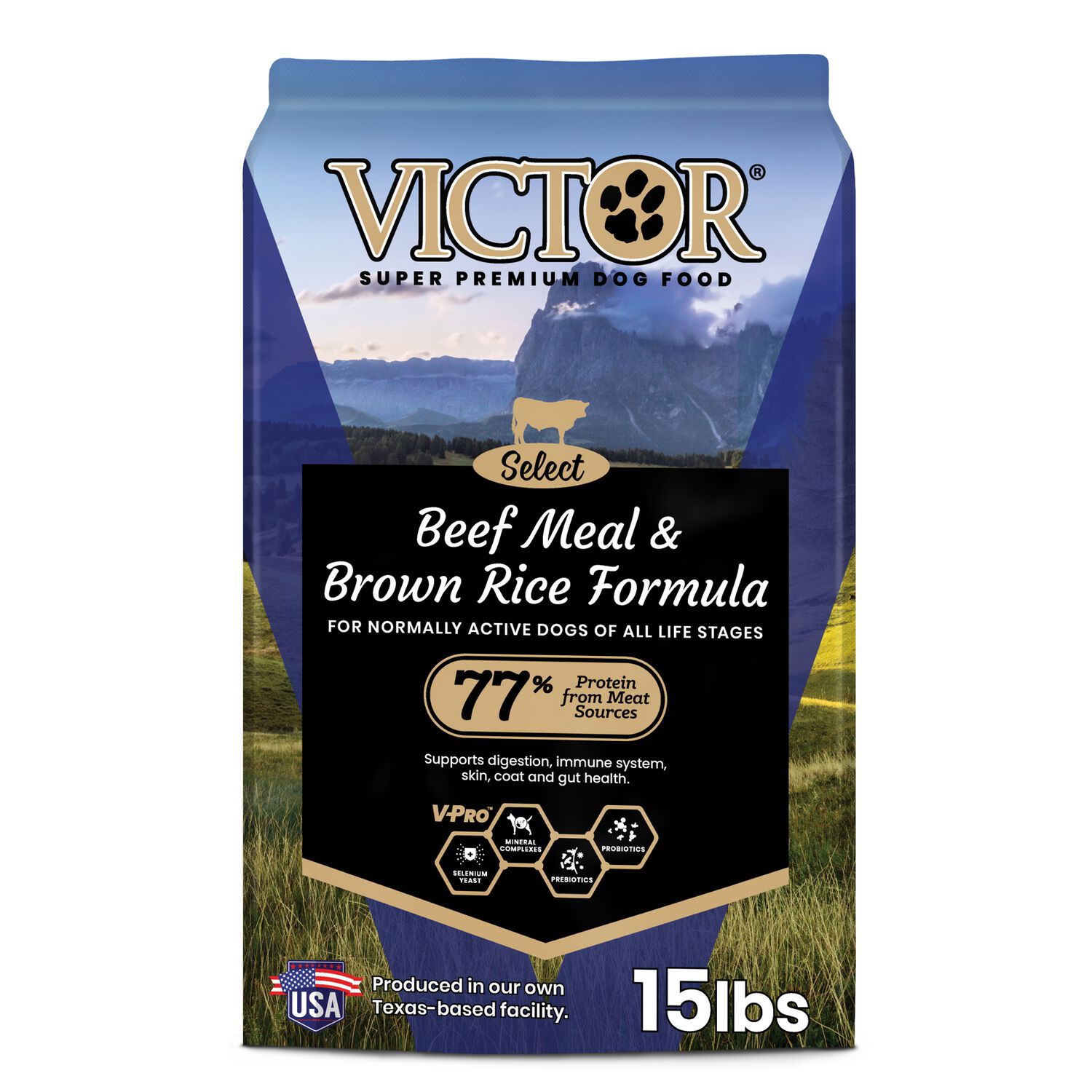 Victor Select Beef Meal And Brown Rice Formula, Dry Dog Food, 40-Lb