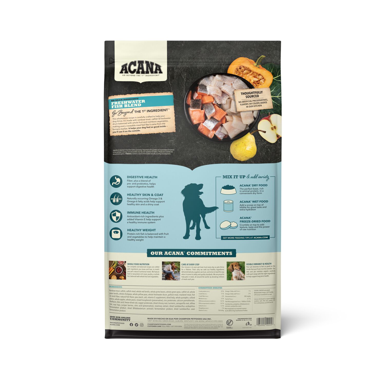 Acana Freshwater Fish Recipe Dog Food, 25-Lb Bag