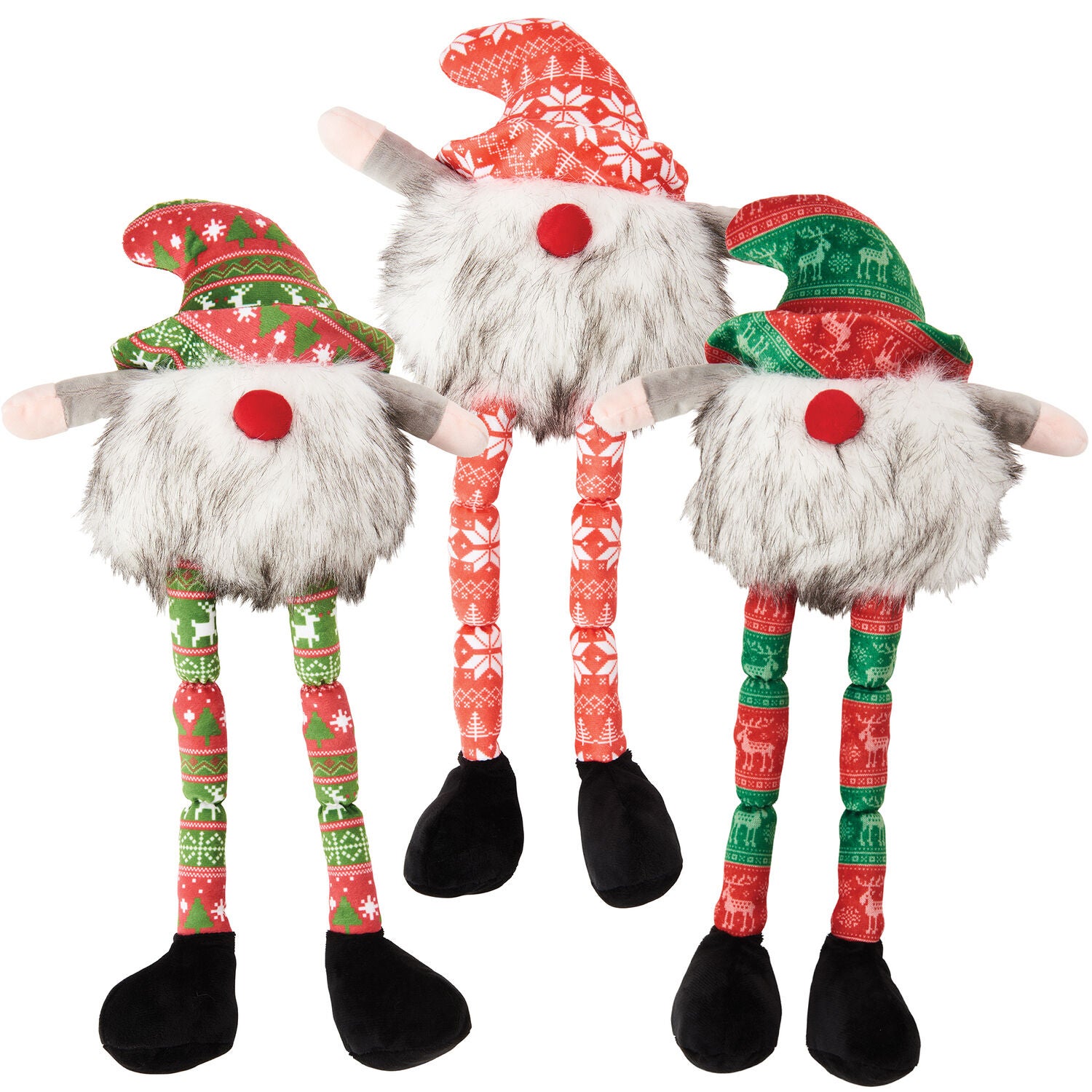 Spot Holiday Gnomes Long Leg Plush Dog Toy, 21", Assorted