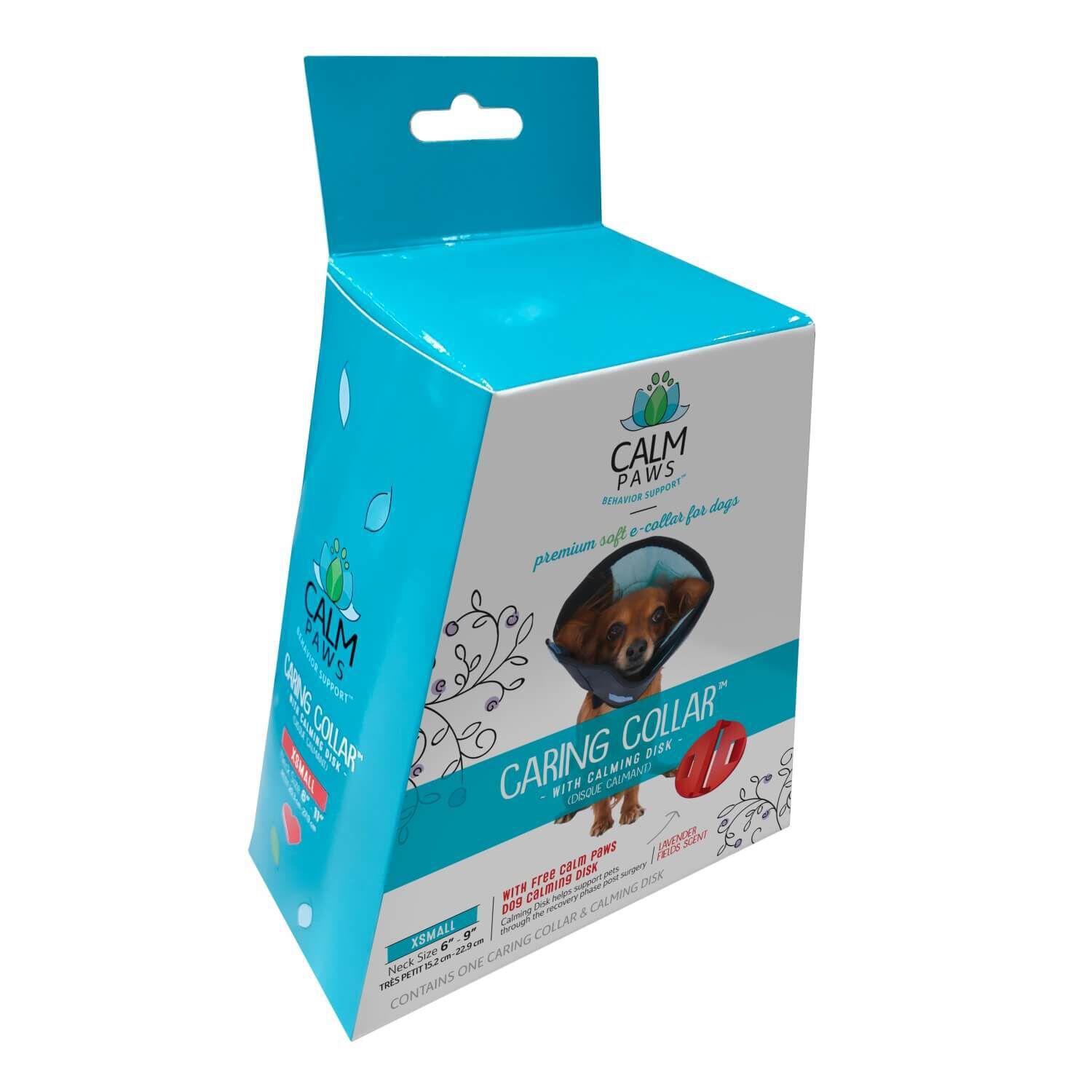Calm Paws Dog Caring Collar With Calming Disk For X-Small Dogs