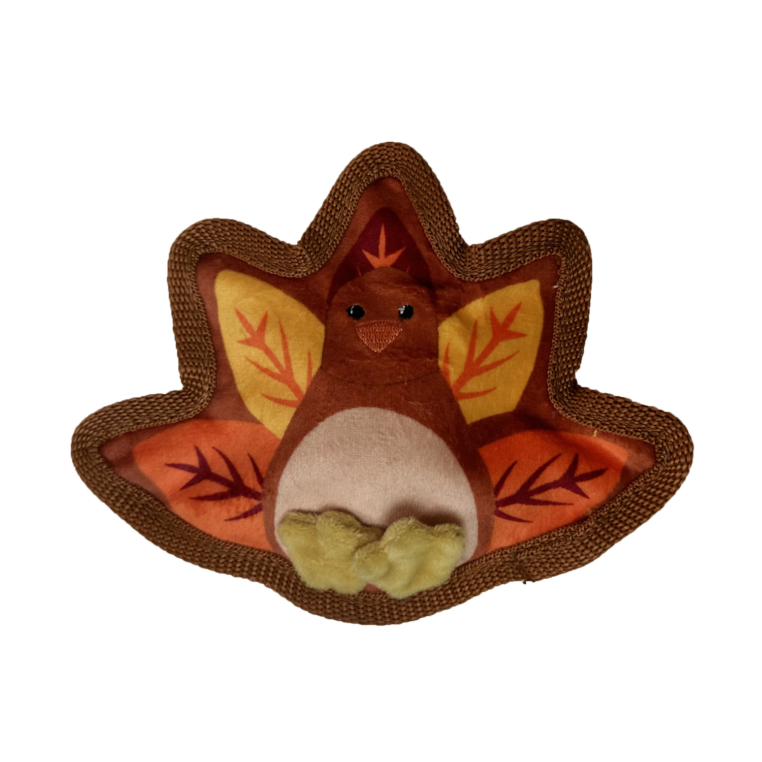 #Bff Fall Tough Turkey Crinkle & Squeak Flatty Dog Toy, 6"