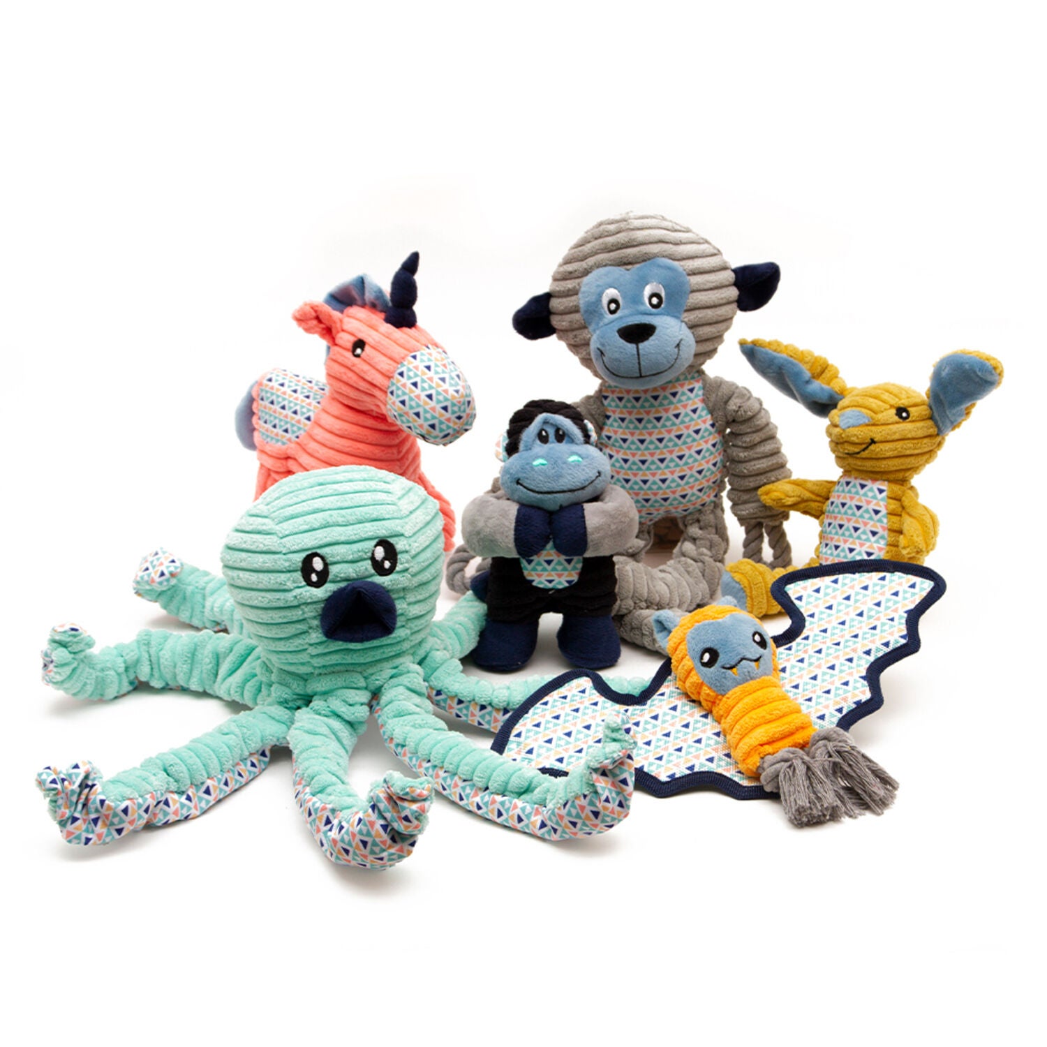 Great & Small Cuddle Me Knot Plush & Squeaky Monkey Dog Toy