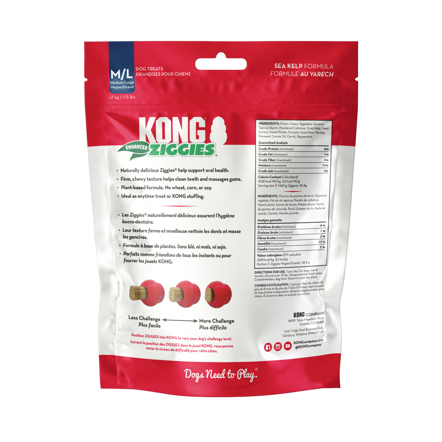 Kong Ziggies Dental Health Medium/Large Sized Dog Treats