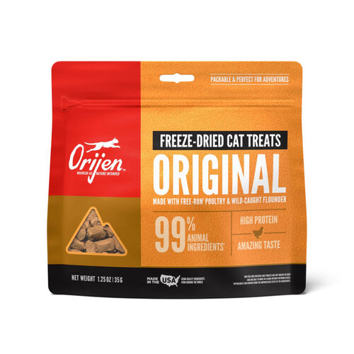 Orijen Freeze Dried Cat Treats, Grain Free, Natural And Raw Animal Ingredients, Original Flavor With Free Run Poultry And Monkfish, 1.25 Oz
