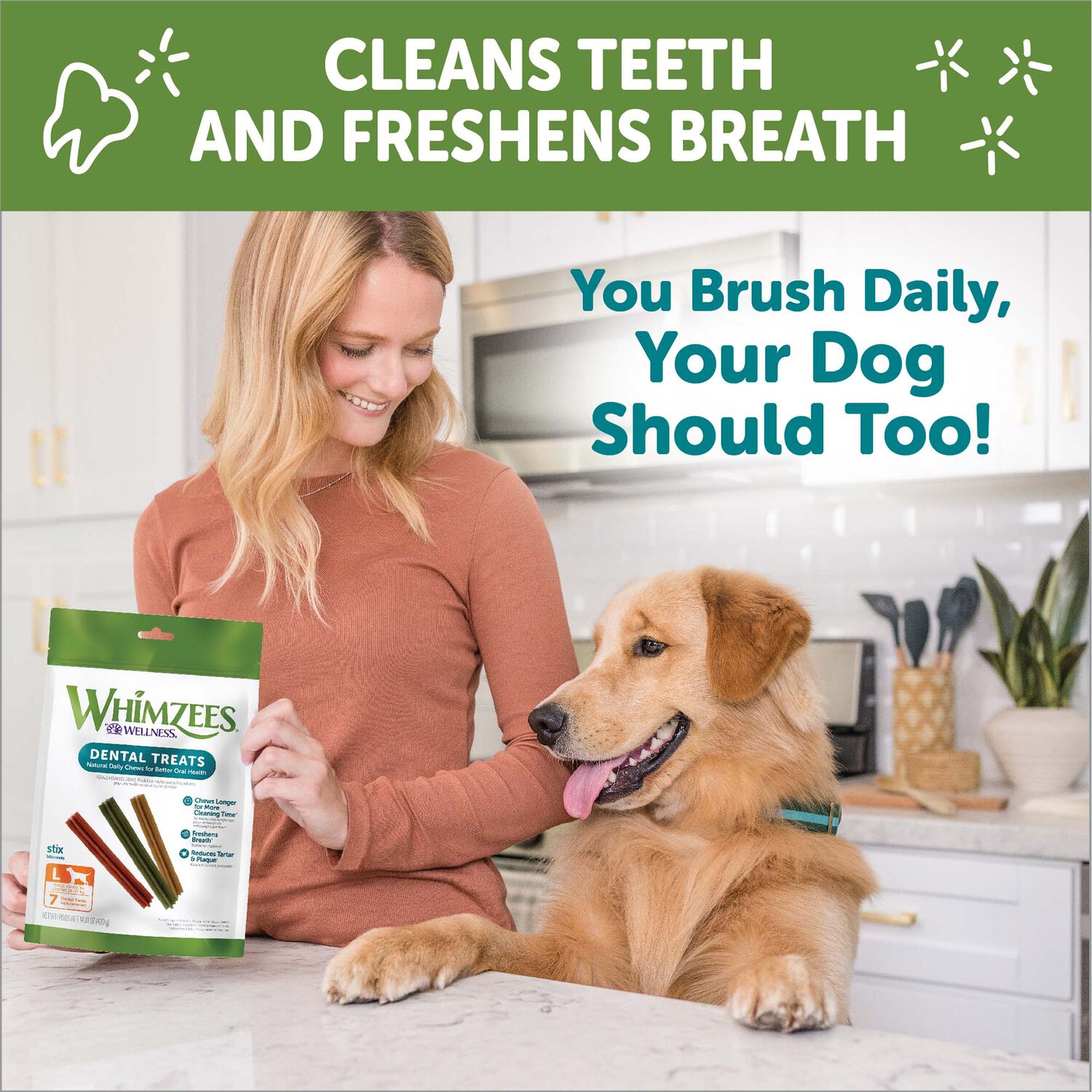Whimzees Stix Natural Grain-Free Dental Dog Treats, Extra Large, 1 Count