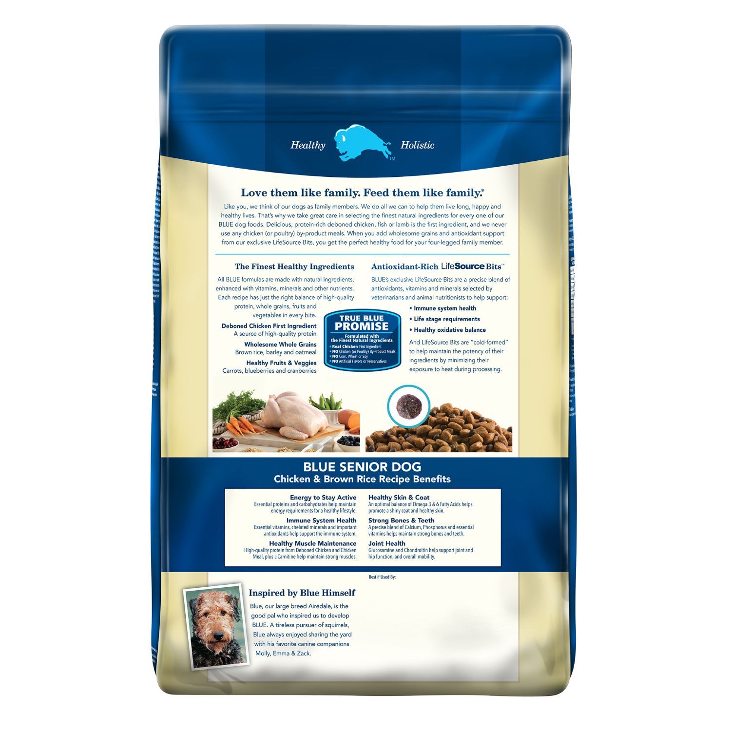 Blue Buffalo Life Protection Chicken & Brown Rice Senior Dog Food, 30-Lb