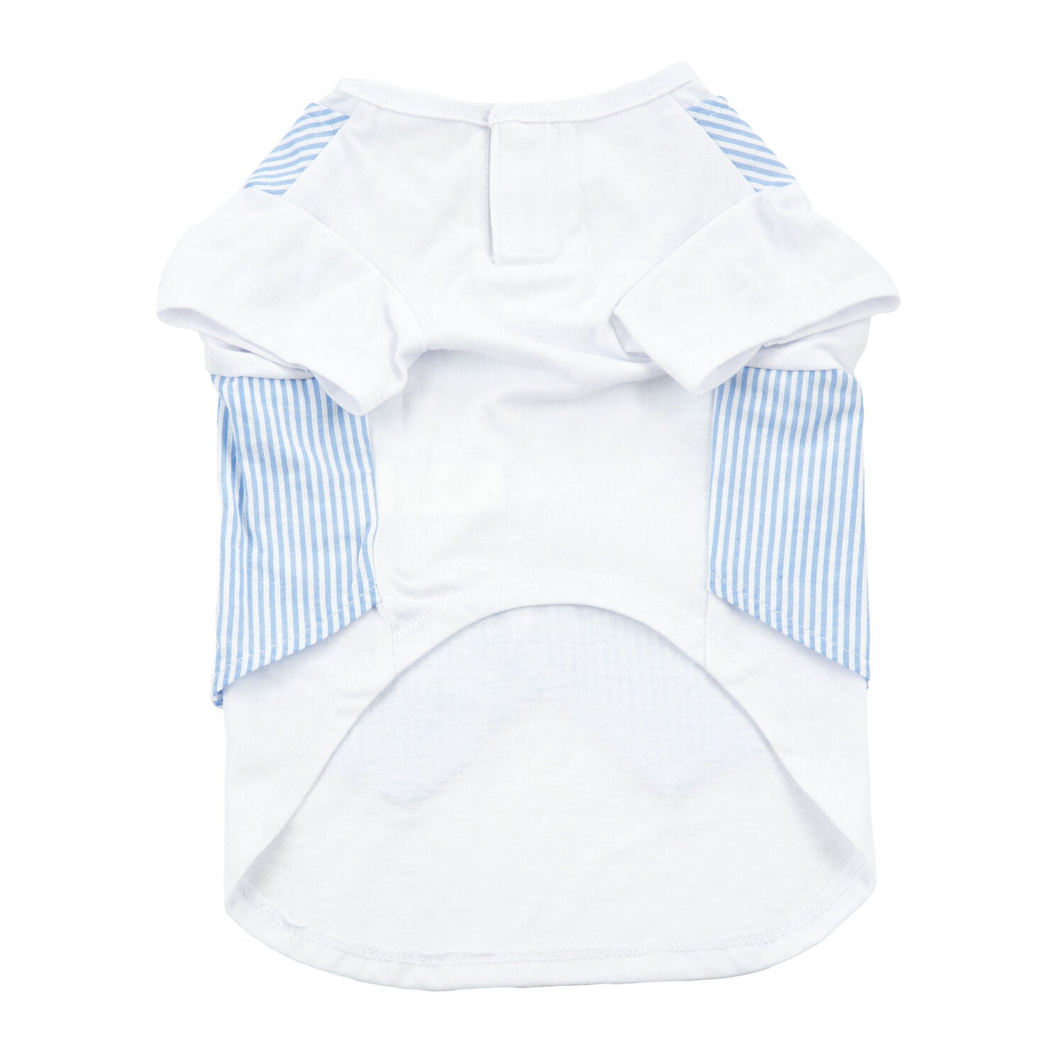 Simply Dog Bowtie & Vest Seer Sucker Dog Shirt, Blue & White