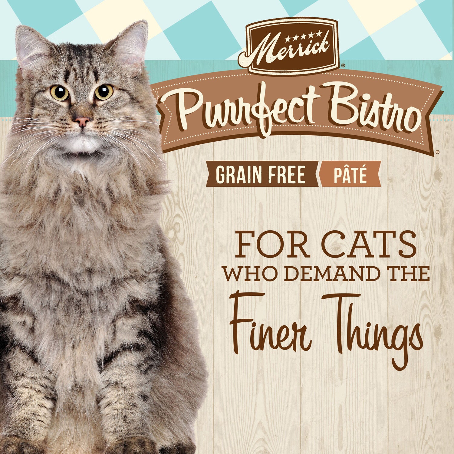 Merrick Purrfect Bistro Grain-Free Premium Soft Canned Pate Adult Wet Cat Food, High Protein Salmon Recipe, 3-Oz Can