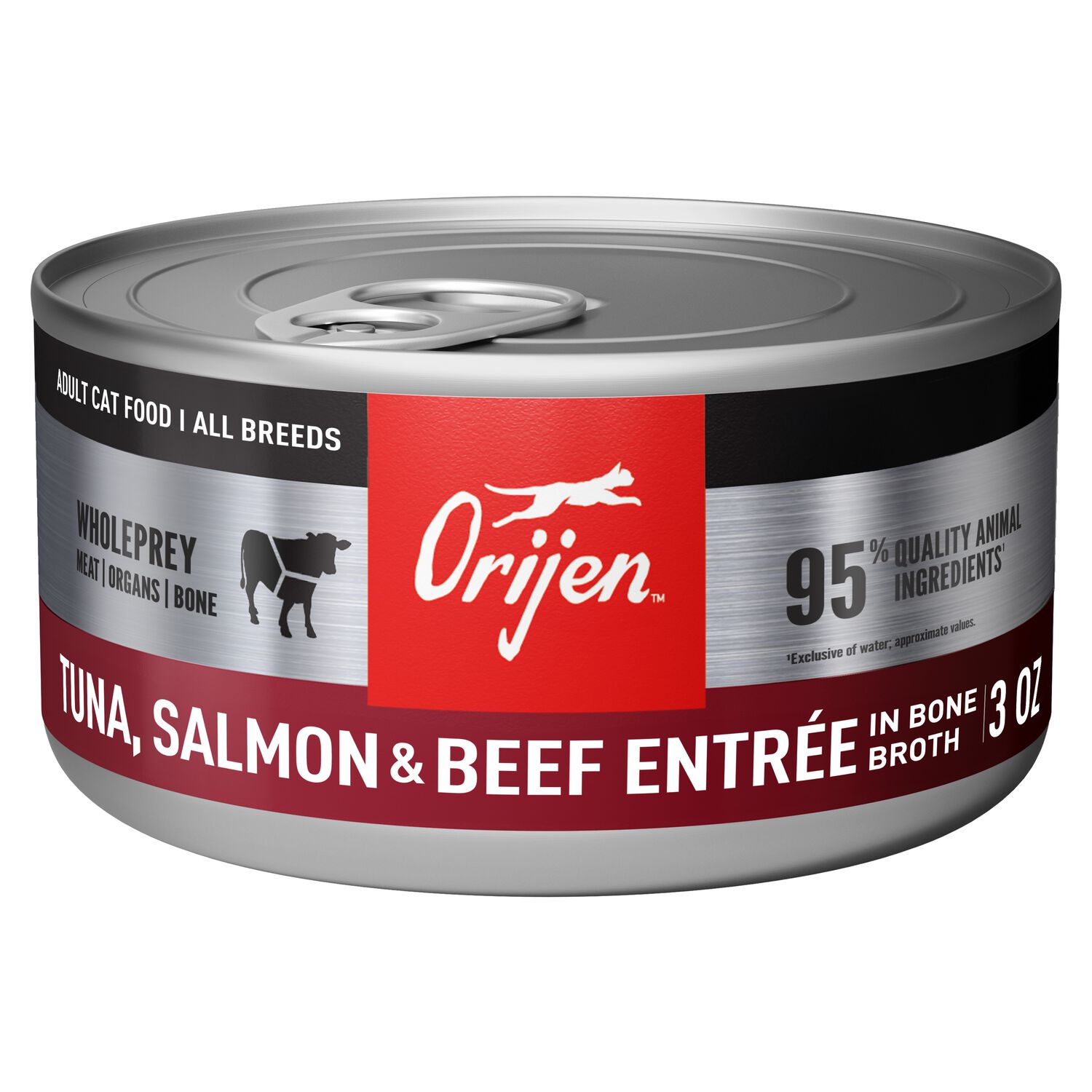 Orijen Tuna, Salmon & Beef Entree In Bone Broth Wet Cat Food, 3-Oz