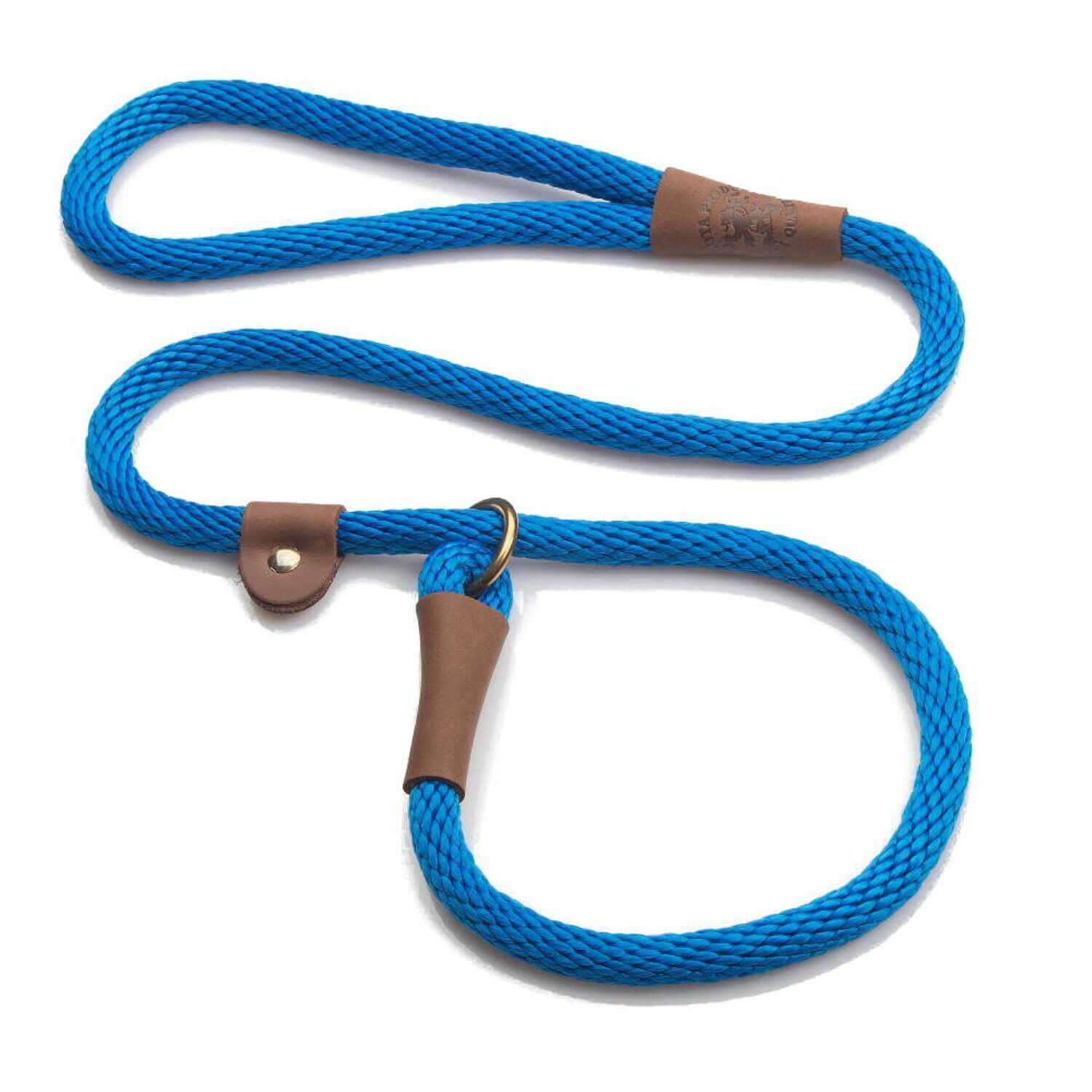 Mendota Pet Slip Neck Dog Leash 1/2"X6' - Blue