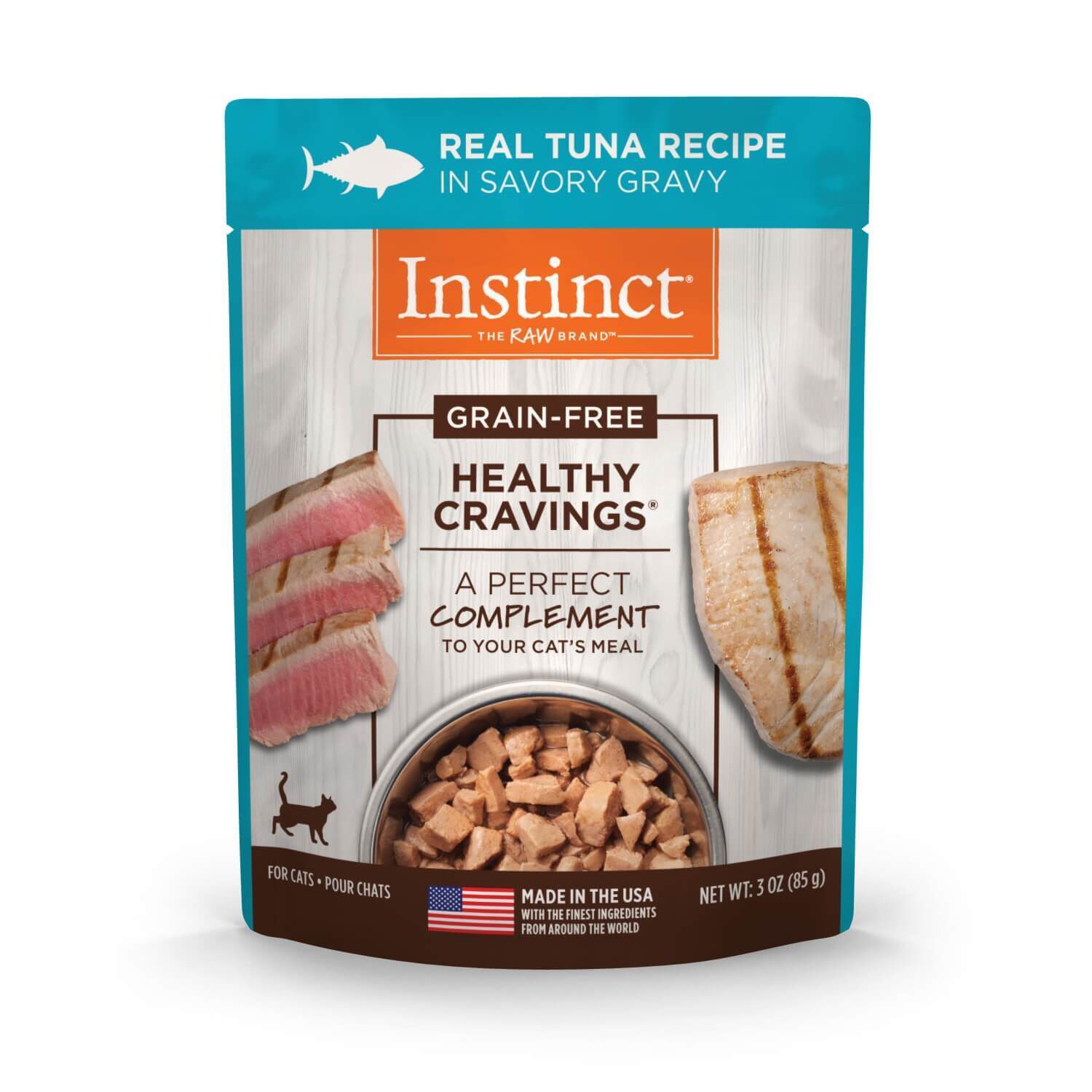 Instinct Healthy Cravings Grain-Free Real Tuna Recipe In Savory Gravy Wet Cat Food Topper