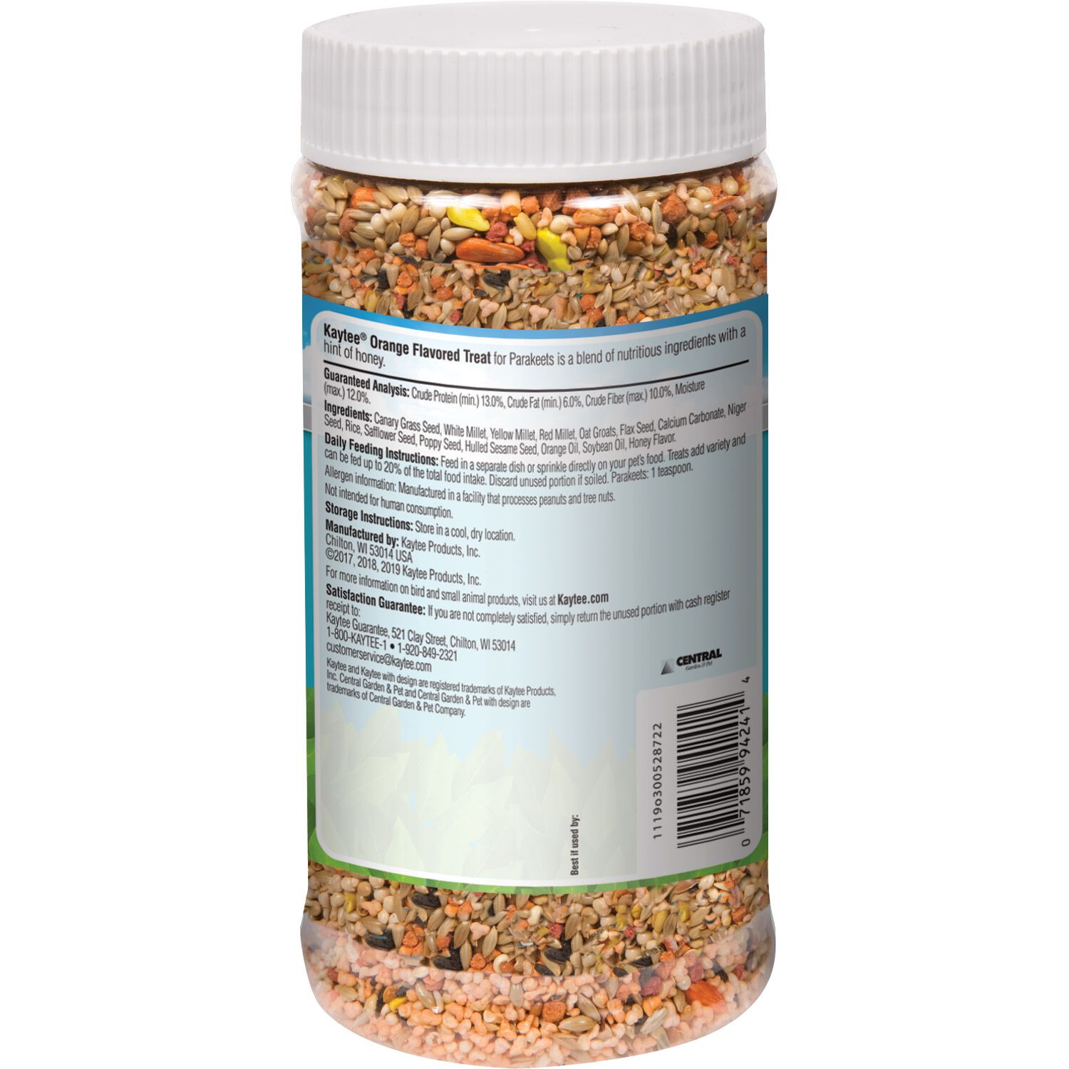 Kaytee Fortified Bird Treats, Orange, 10-Oz