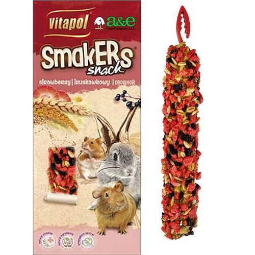 Vitapol Smakers Small Animal Treat Sticks (Twin Pack) Strawberry