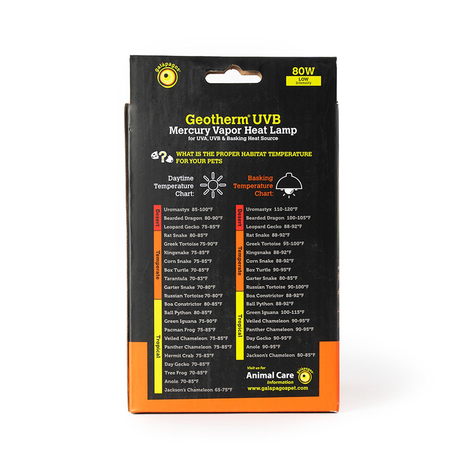 Gal&aacute;pagos Geotherm Mercury Vapor Reptile Light Bulb, Heat & Uvb, 80W