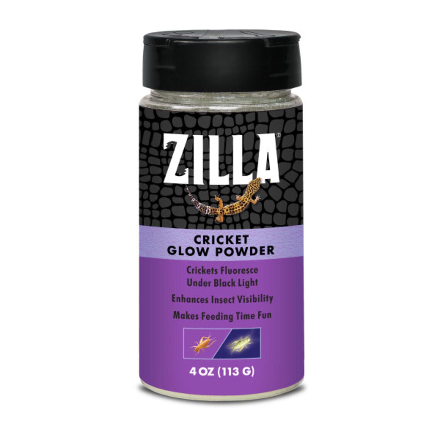Zilla Cricket Glow Powder Reptile Food, 4 Oz.