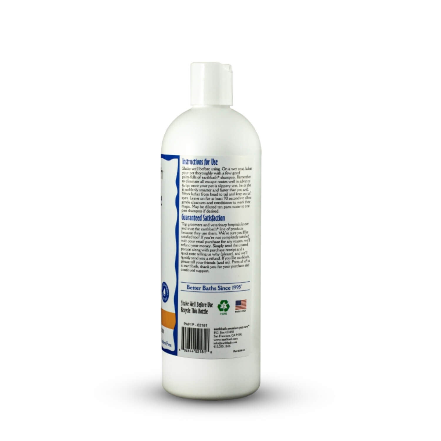 Earthbath Oatmeal & Aloe Dog & Cat Shampoo, Fragrance Free