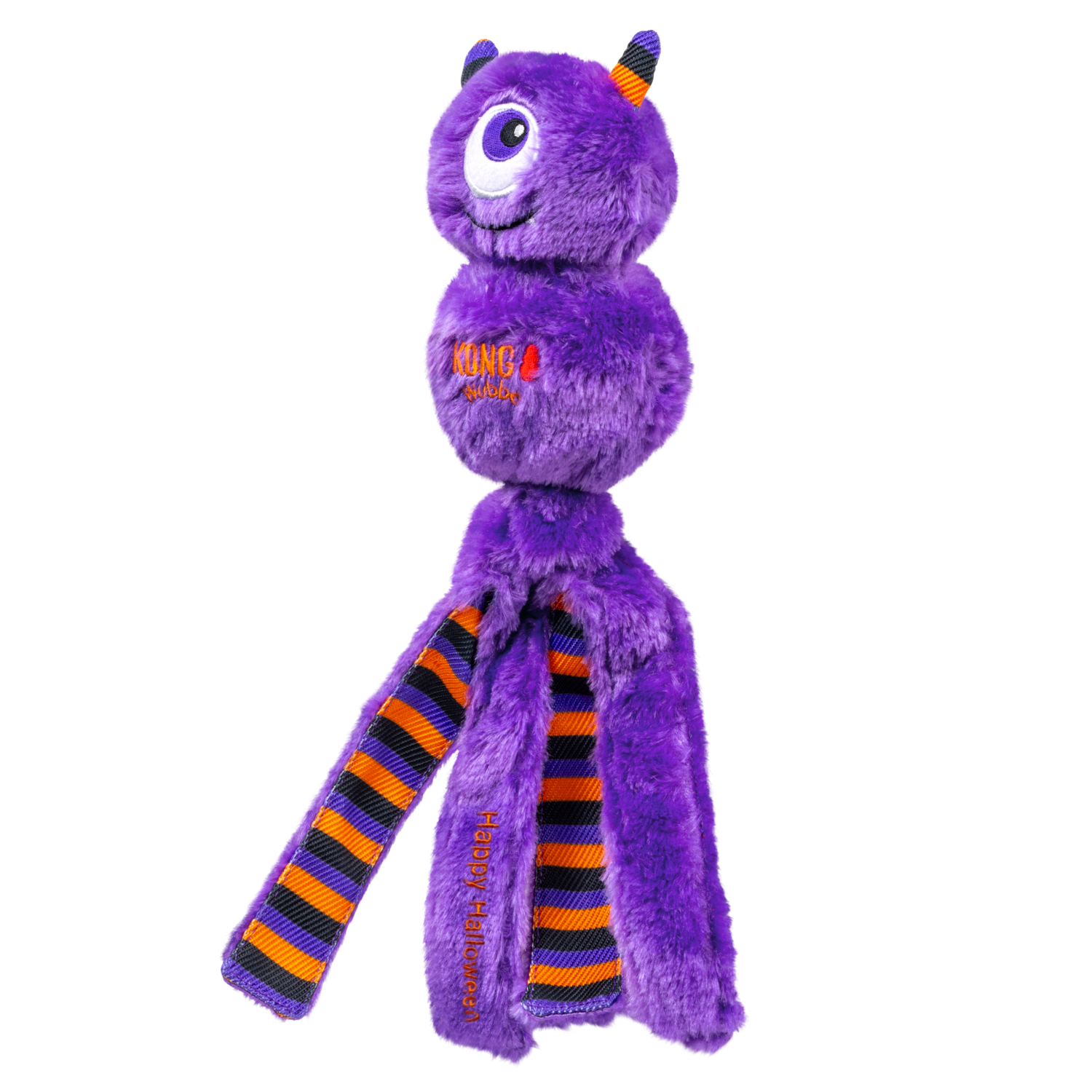Kong Halloween Wubba Monster Squeaky Plush Tug Dog Toy, Purple, Large