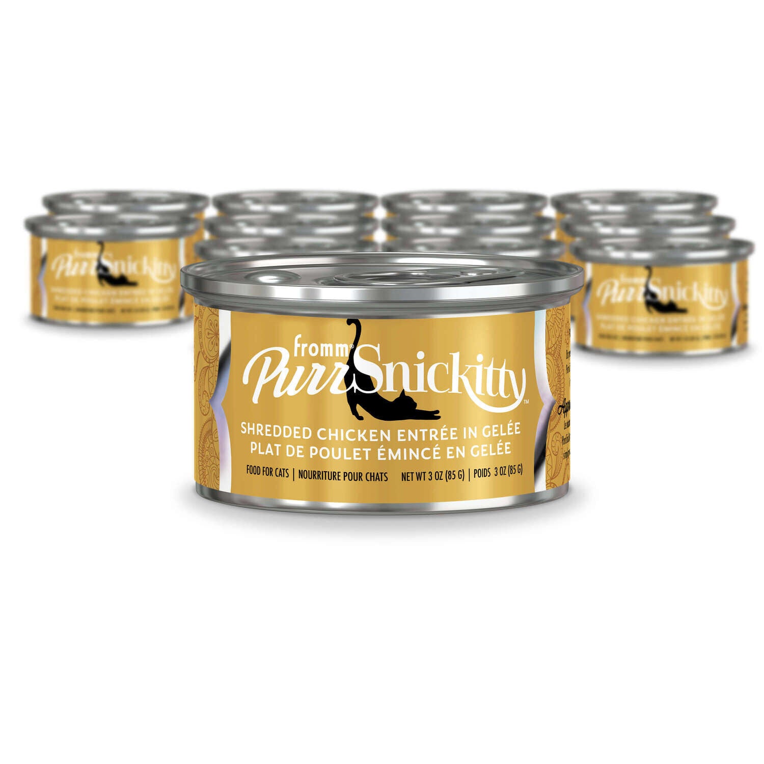 Fromm Purrsnickitty Shredded Chicken In Gel&eacute;e Wet Cat Food, 3-Oz-12 Pack