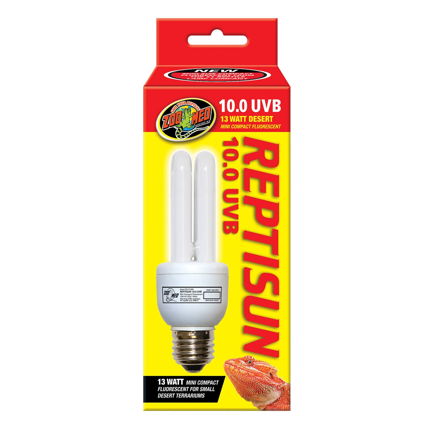 Zoo Med Reptisun 10.0 Mini Compact Fluorescent Desert Bulb | Pet