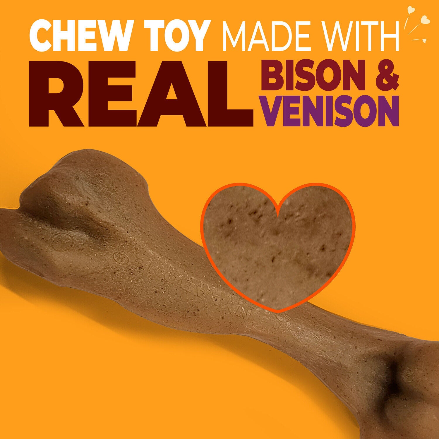 Nylabone Strong Chew Femur Bone Bison & Venison Flavor Dog Chew Toy, Small