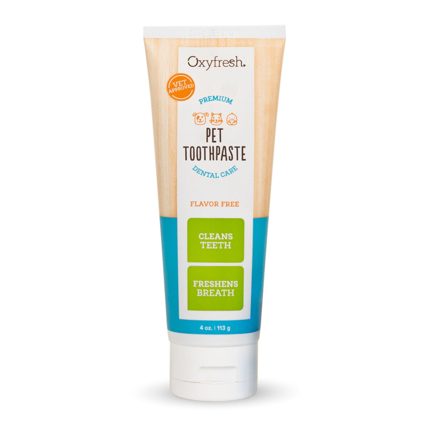 Oxyfresh Premium Vet Formulated Plaque & Tartar Cat & Dog Toothpaste, 4-Fl-Oz Bottle