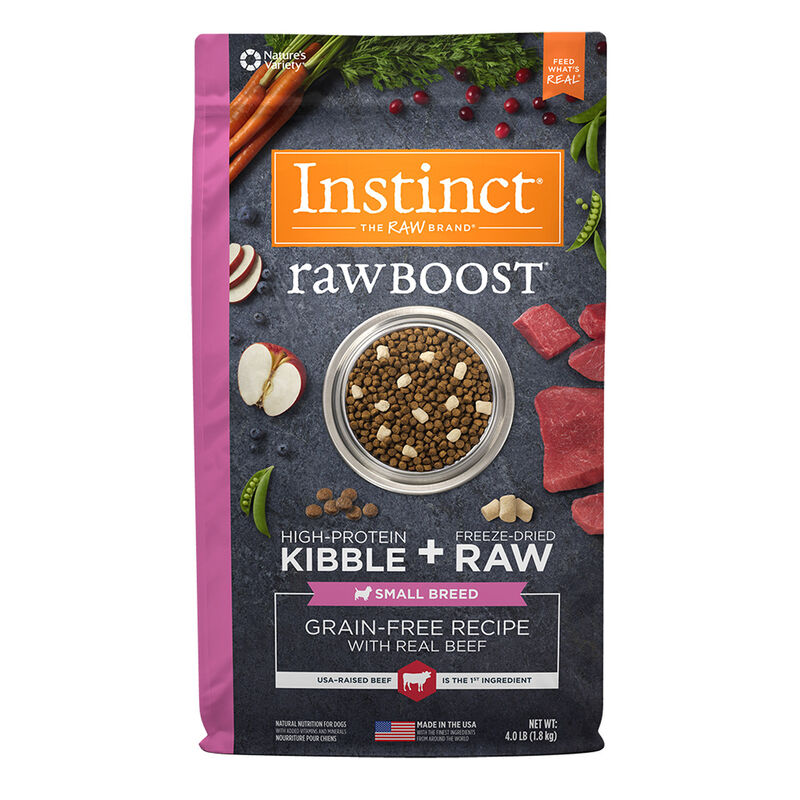 Instinct Raw Boost Grain Free Beef Recipe Small Breed Dry Dog Food