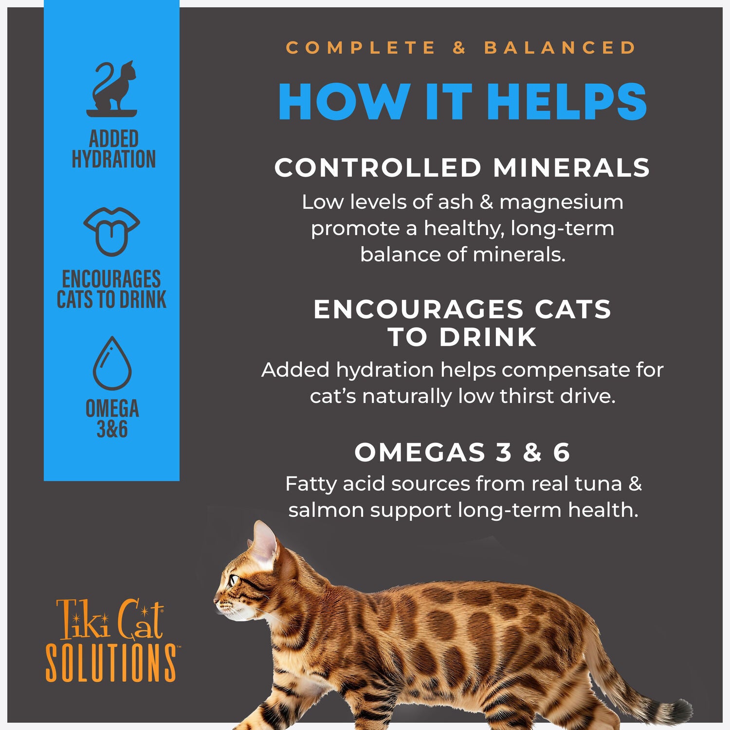 Tiki Cat Solutions Mineral Balance Mousse Wet Cat Food, Supports Urinary Health, Tuna & Salmon Recipe, 2.4-Oz Pouch