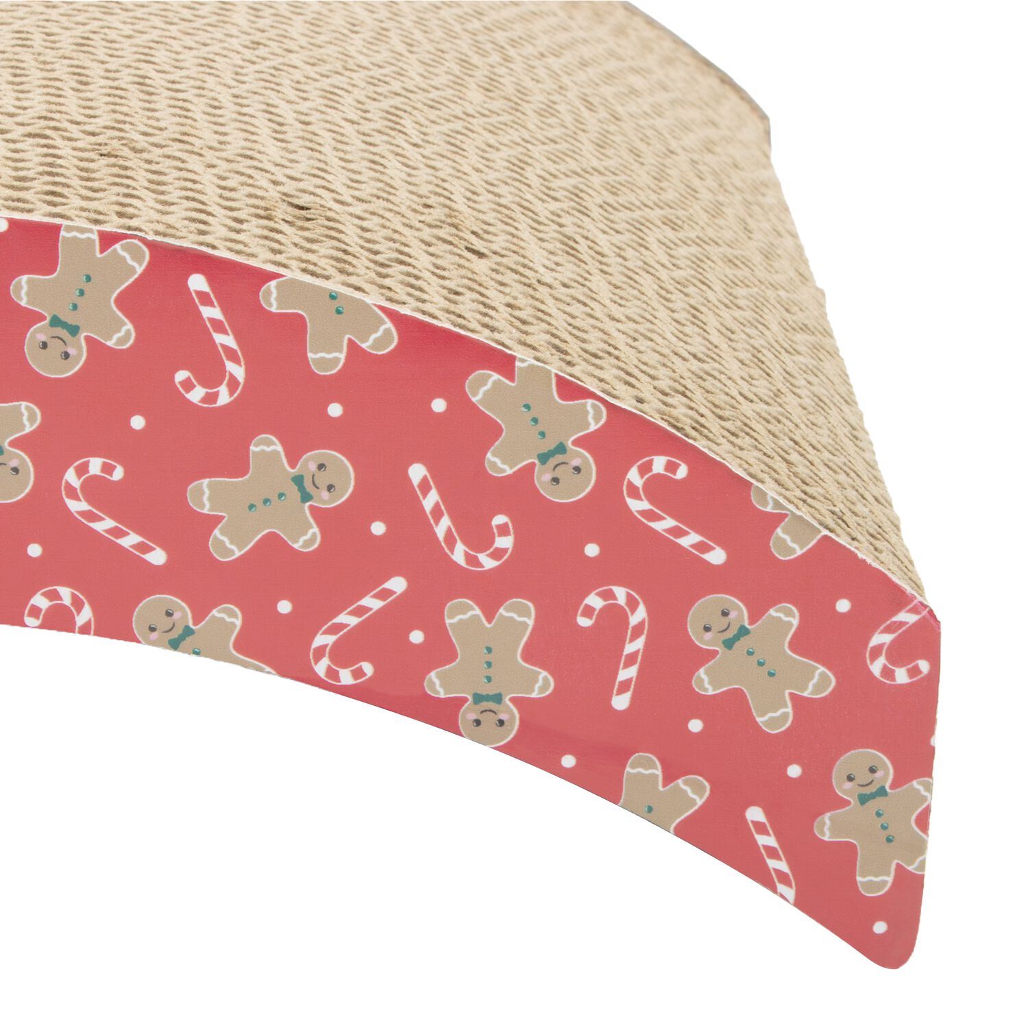 Aristopet Holiday Red Gingerbread Wave Cat Scratcher, 18"