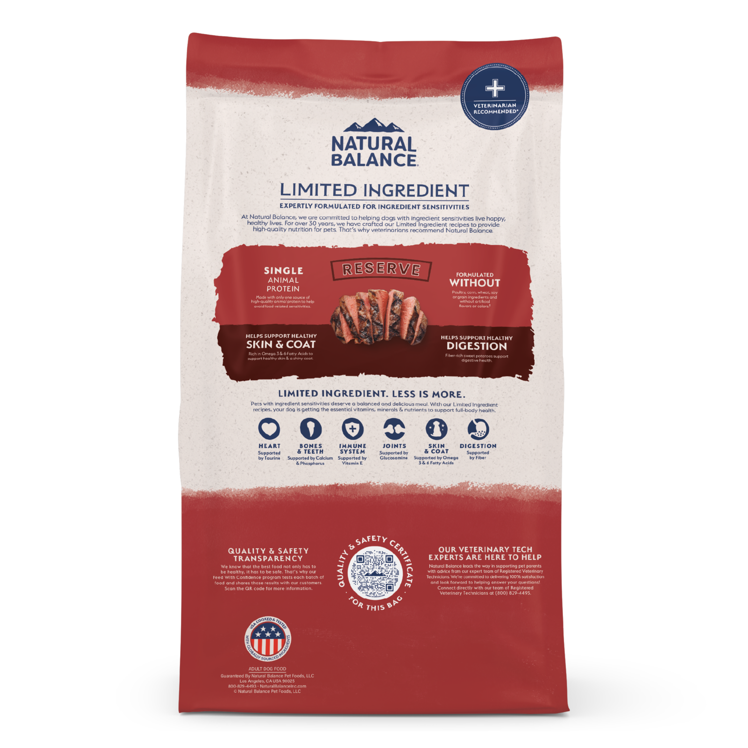 Natural Balance Limited Ingredient Reserve Grain Free Dry Dog Food, Sweet Potato & Bison Recipe, 22-Lb Bag
