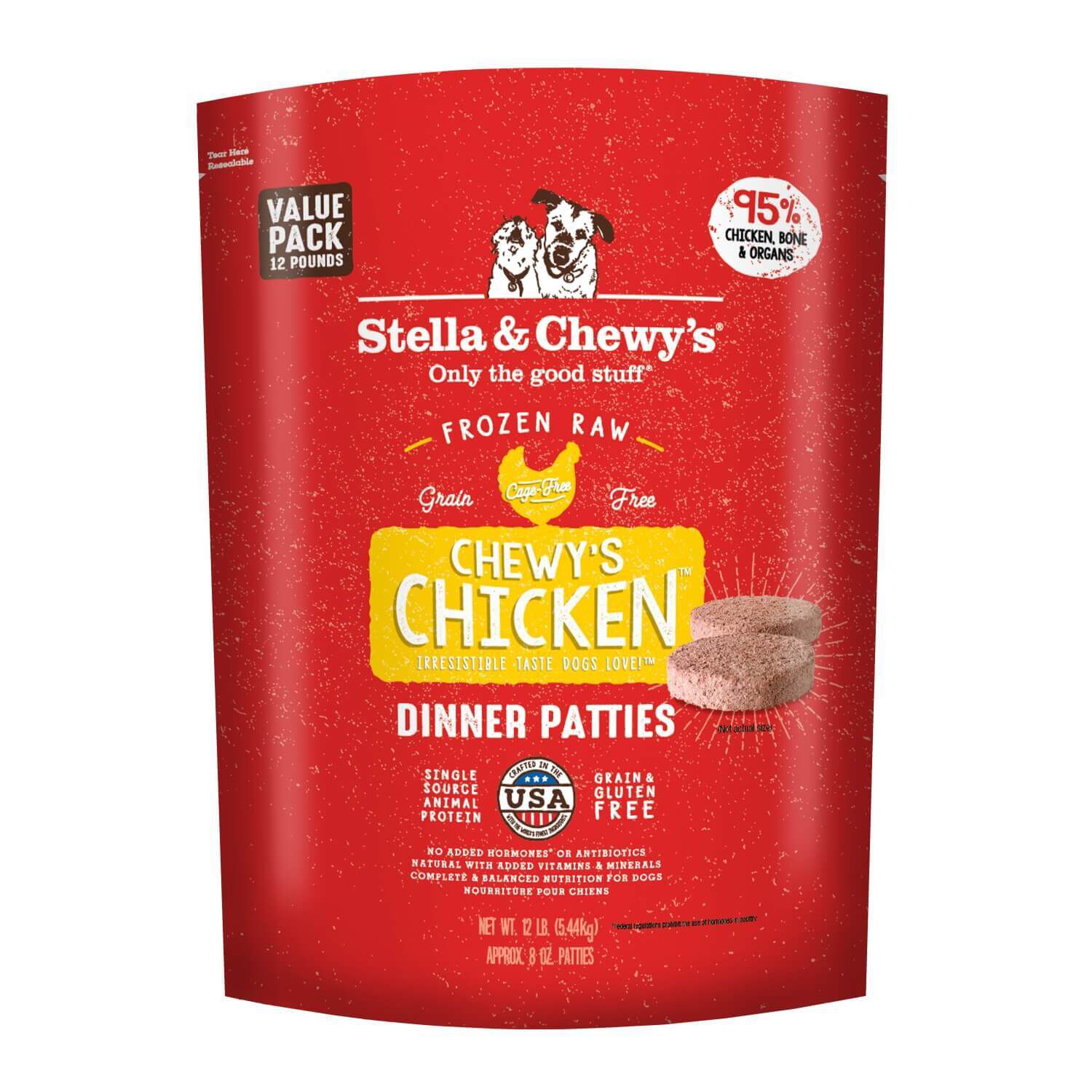Stella & Chewy's Chewy's Chicken Patties Frozen Dog Food