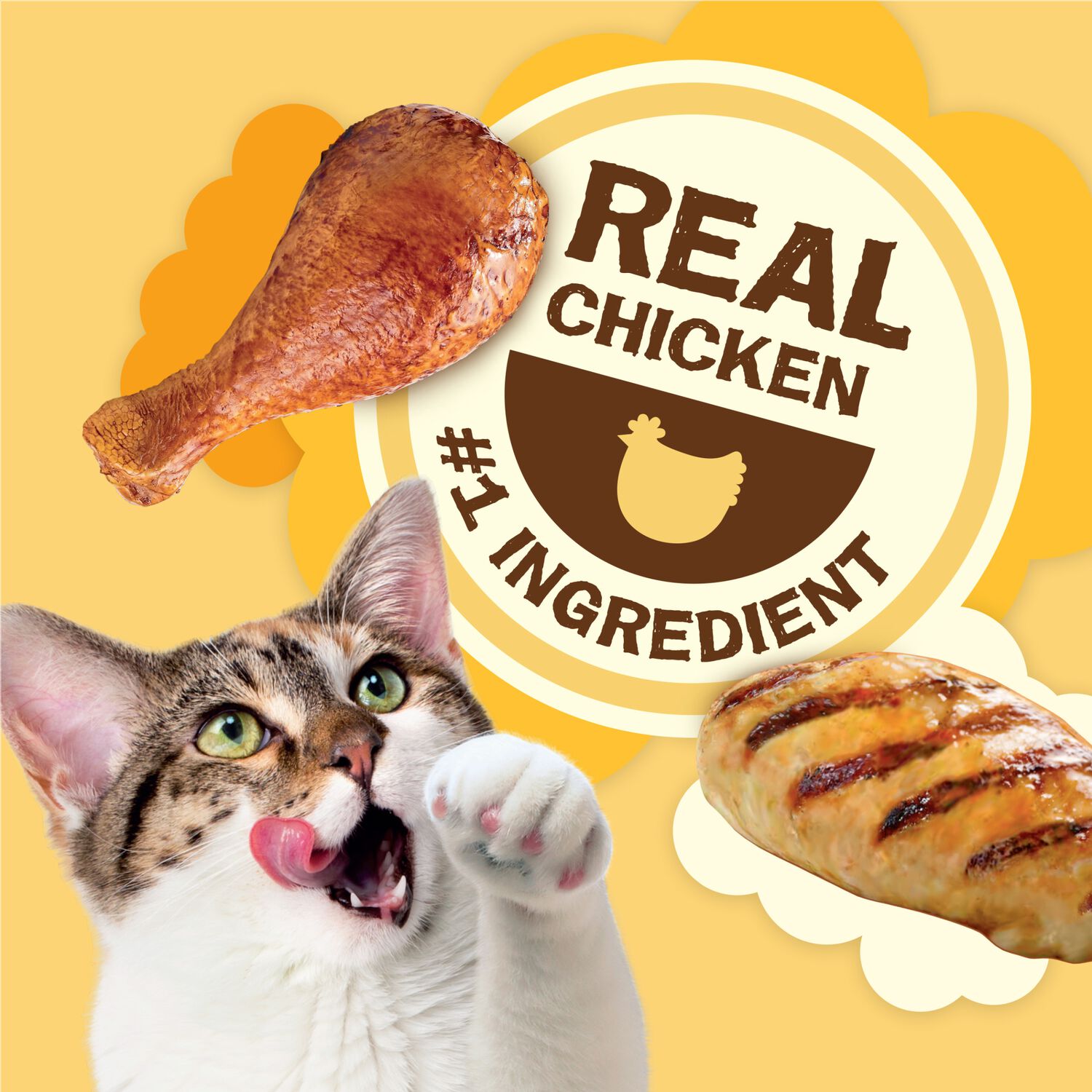 Purina Friskies Party Mix Natural Yums With Real Chicken Crunchy Cat Ttreats, 6-Oz.