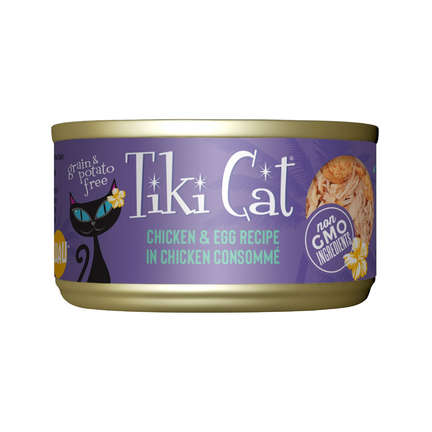 Tiki Cat Luau Wet Cat Food, Chicken & Egg, 2.8-Oz Can