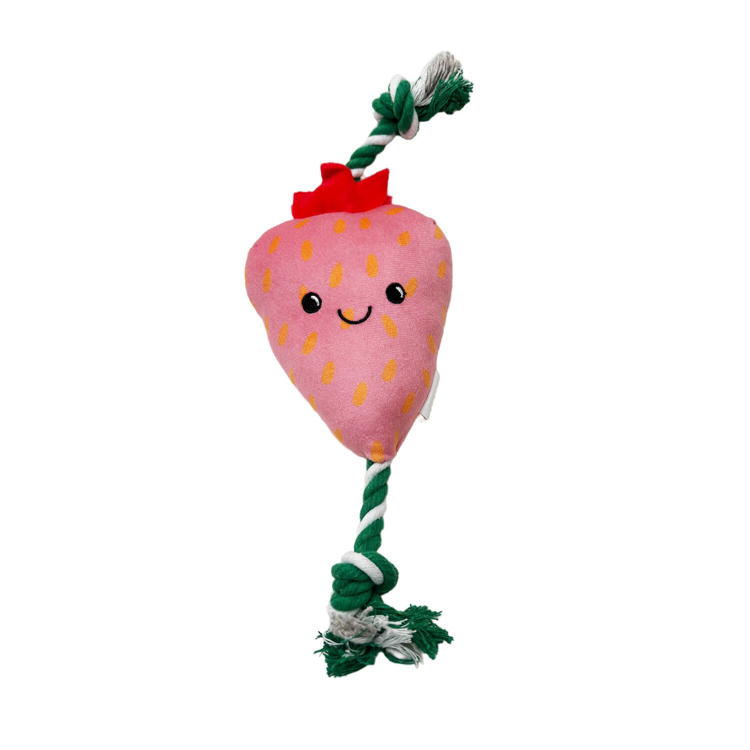 #Bff Strawberry Plush Rope, Tug & Toss Dog Toy
