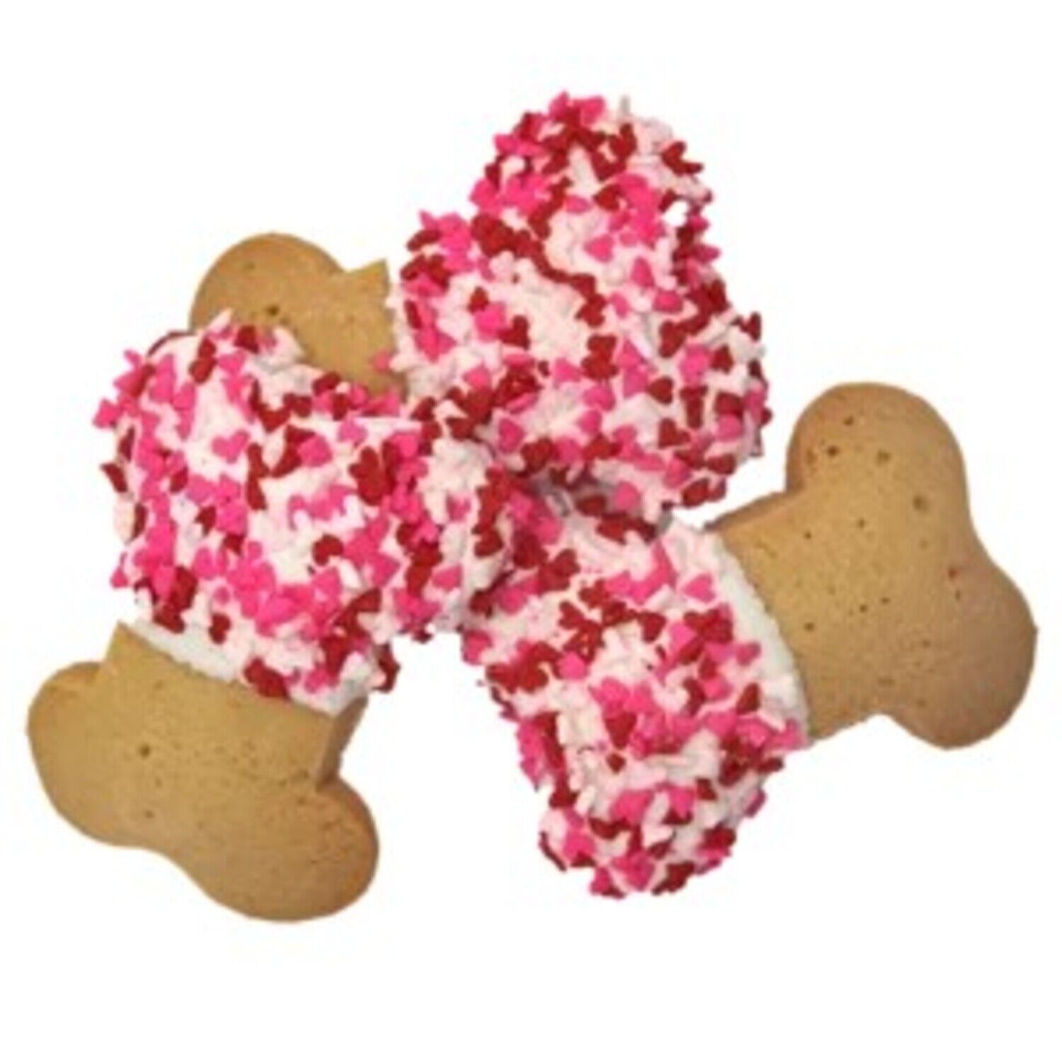 Claudia's Canine Bakery Heart Sprinkles Bones Biscuit Dog Treats, 1-Each