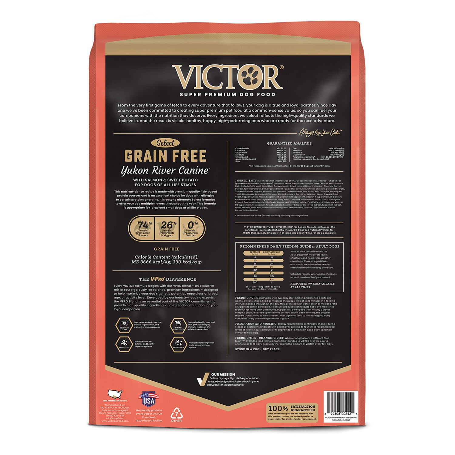 Victor Grain-Free Yukon River Canine Dry Dog Food, 30-Lb