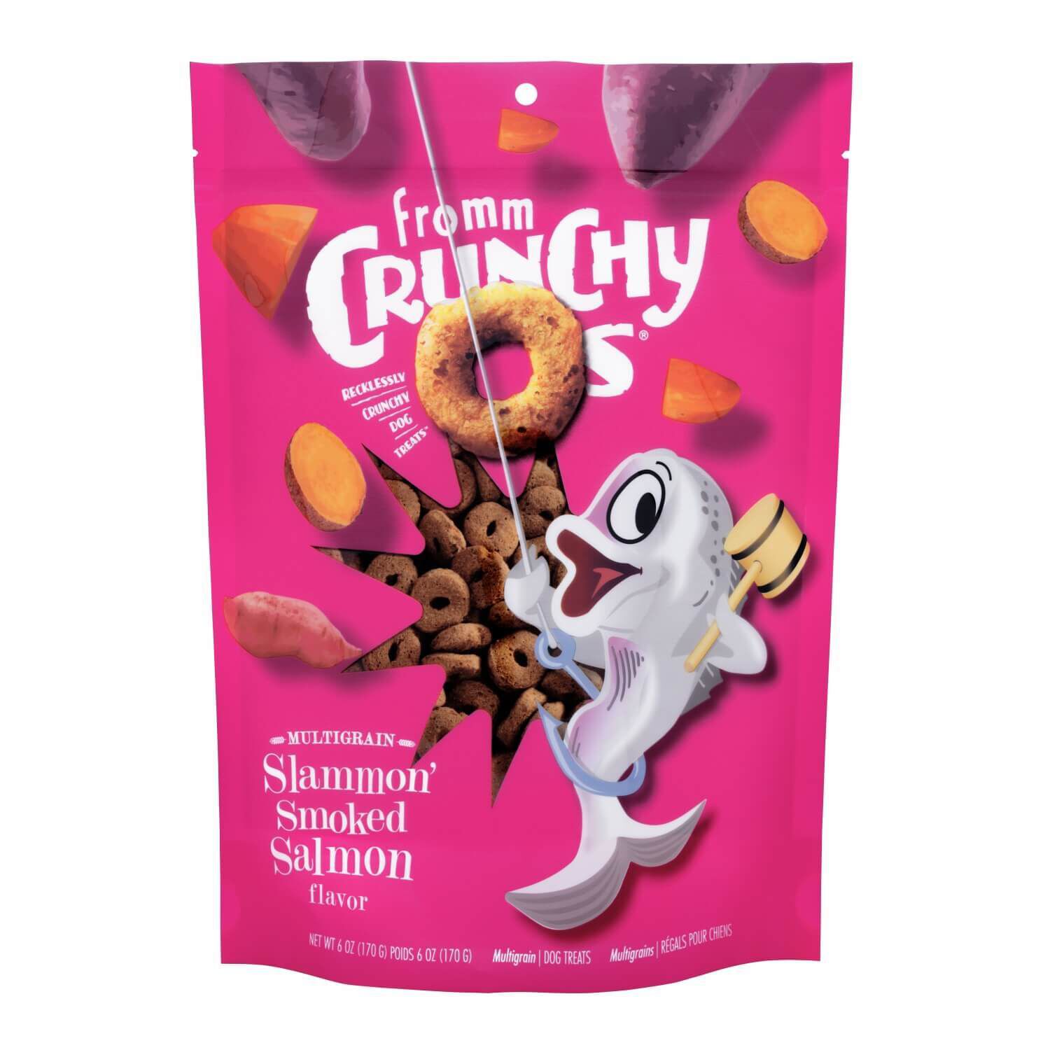 Fromm Crunchy Os  Slammon' Smoked Salmon Flavor Treats For Dogs 6 Oz