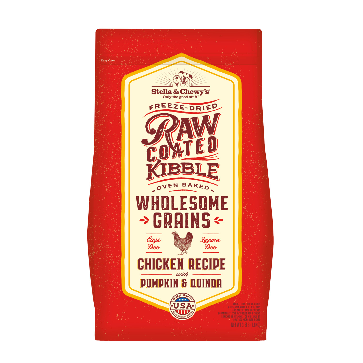Stella & Chewy's Raw Coated Wholesome Grains Cage-Free Chicken Recipe Dry Dog Food