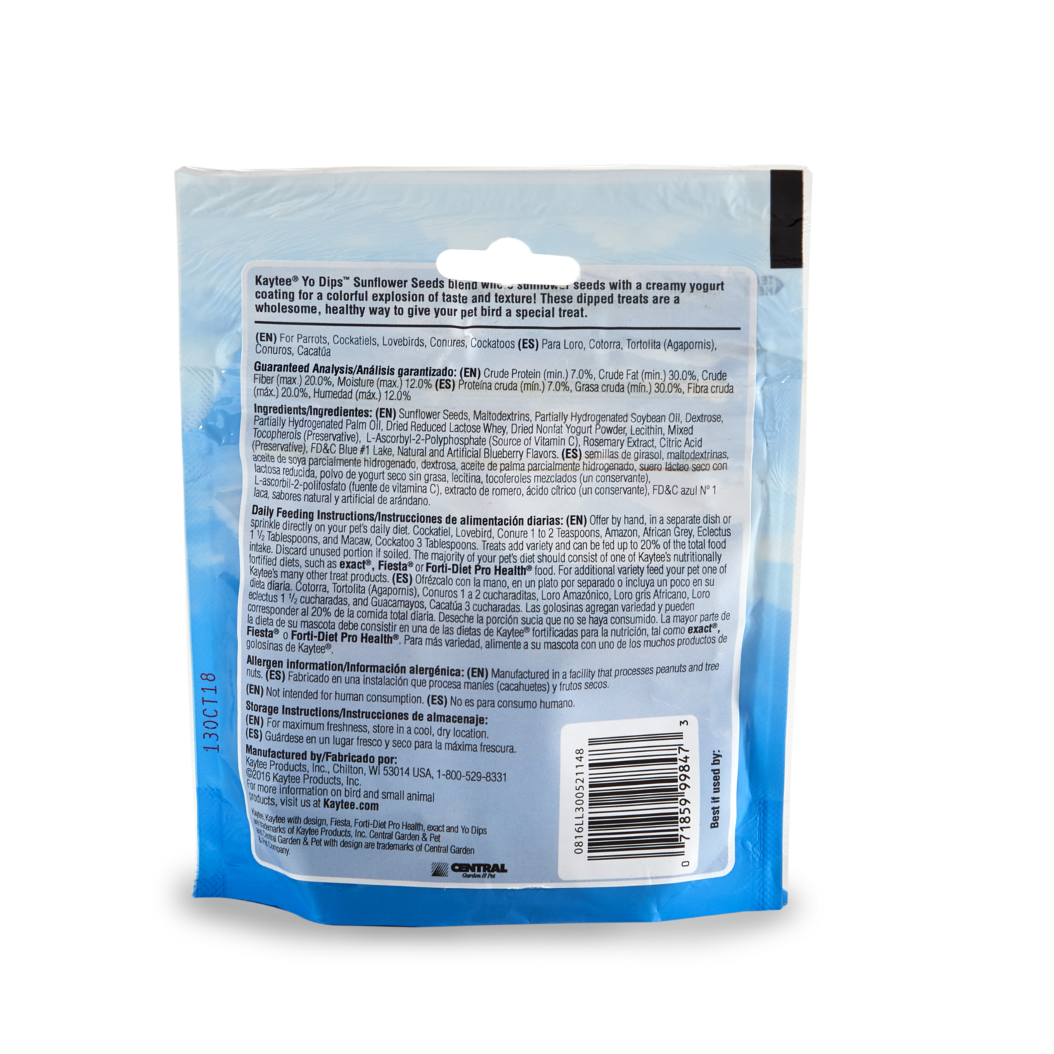 Kaytee Yogurt Dipped Sunflower Seeds Bird Treats, Blueberry, 2.5-Oz