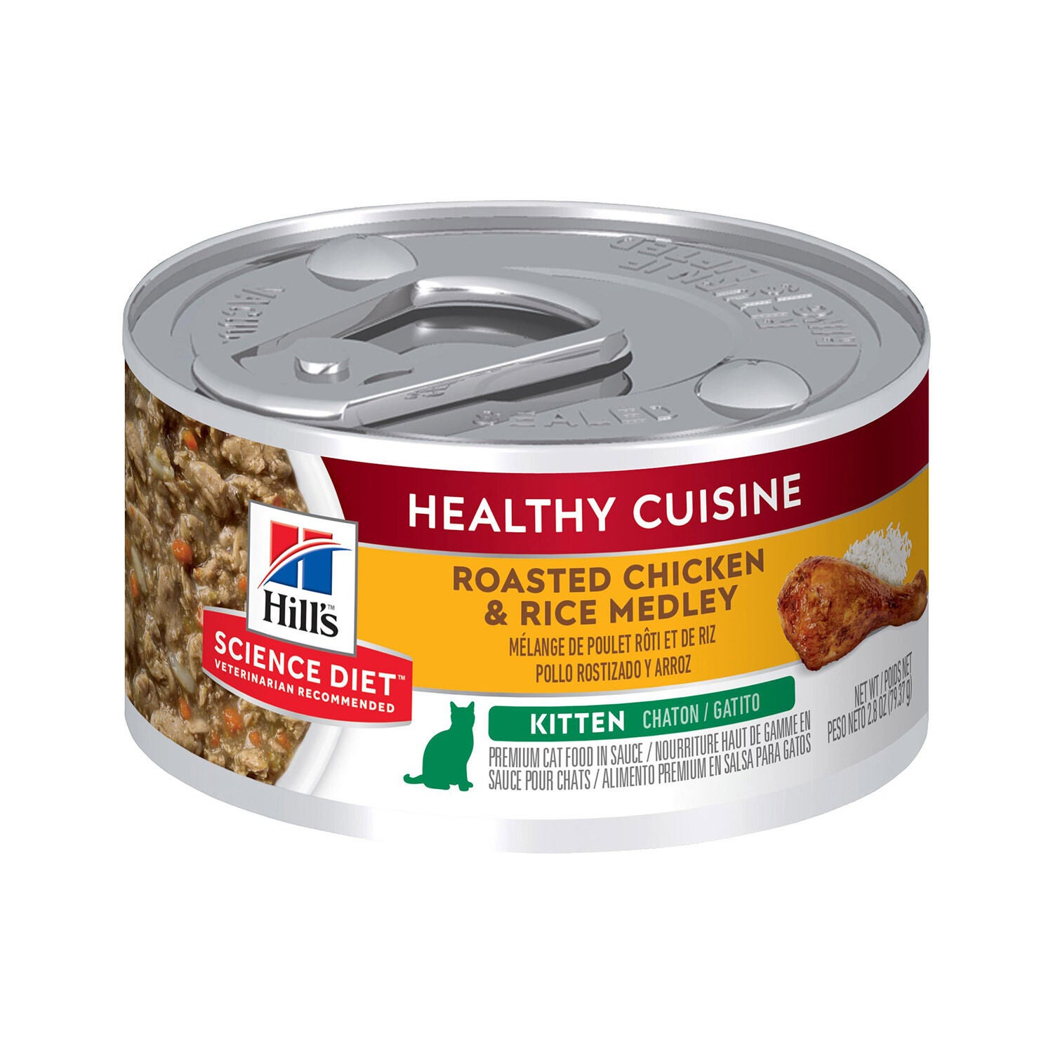 Hill's Science Diet Kitten Healthy Cuisine Roasted Chicken & Rice Medley Wet Cat Food