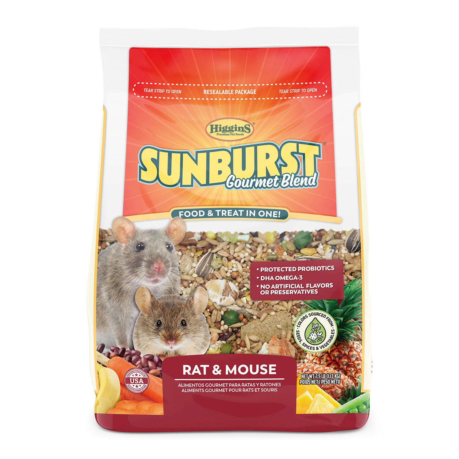 Sunburst Gourmet Blend Rat Mouse 2.5lb Pet Supermarket