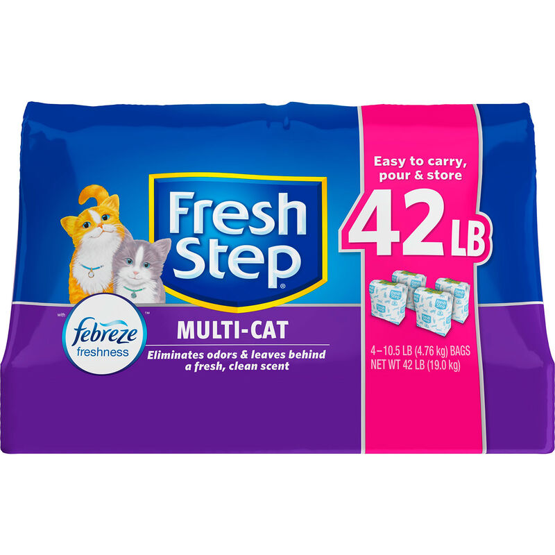 Multi Cat Scented Litter With The Power Of Febreze Clumping Cat Litter 42 Pounds