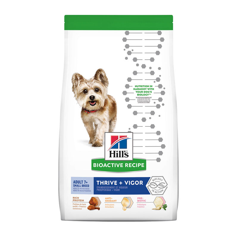 Adult 7+ Small Breed Thrive + Vigor Chicken & Brown Rice Dog Food image number 1